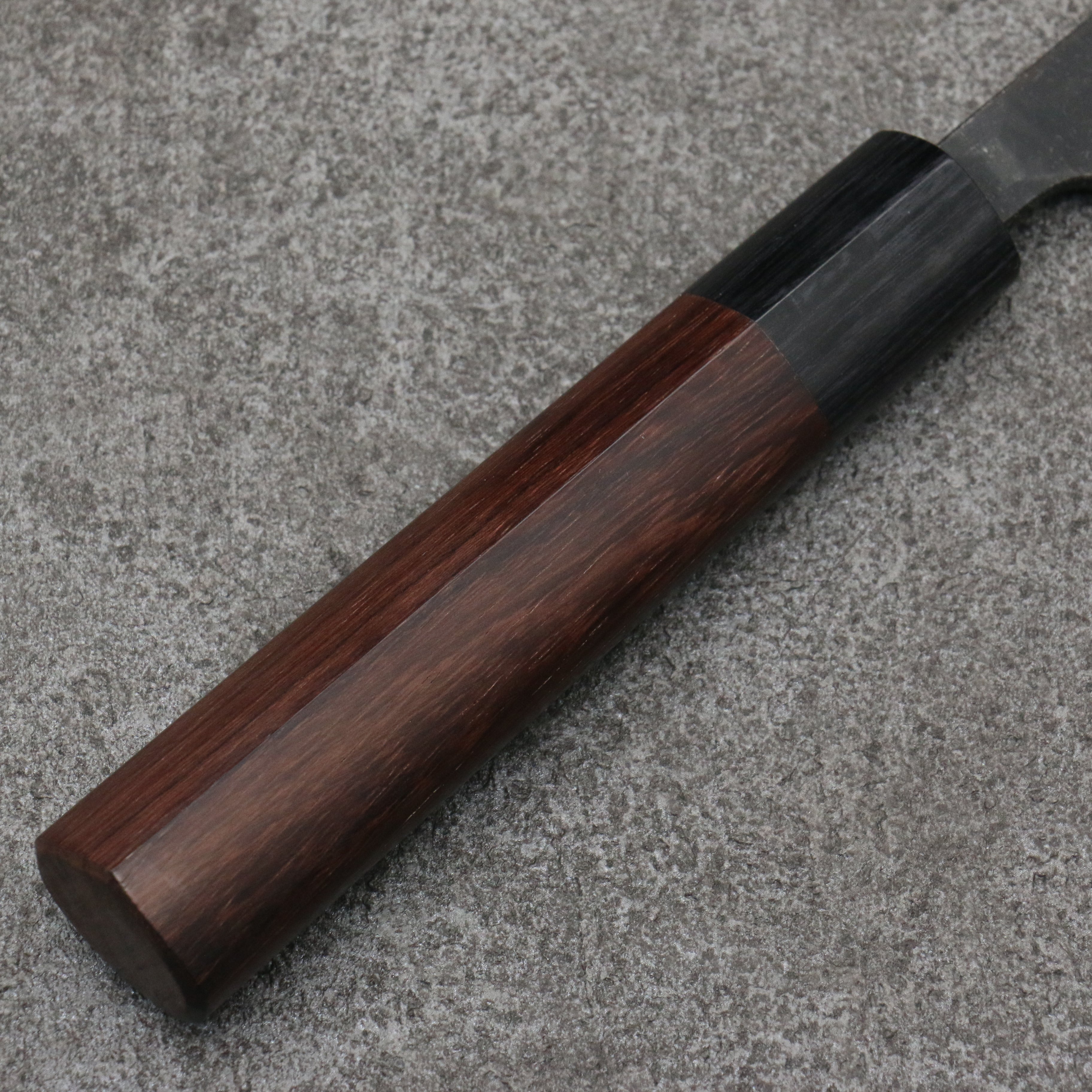 Nao Yamamoto Blue Steel Kurouchi Petty-Utility 135mm Shitan & Black Pakkawood Handle - Seisuke Knife