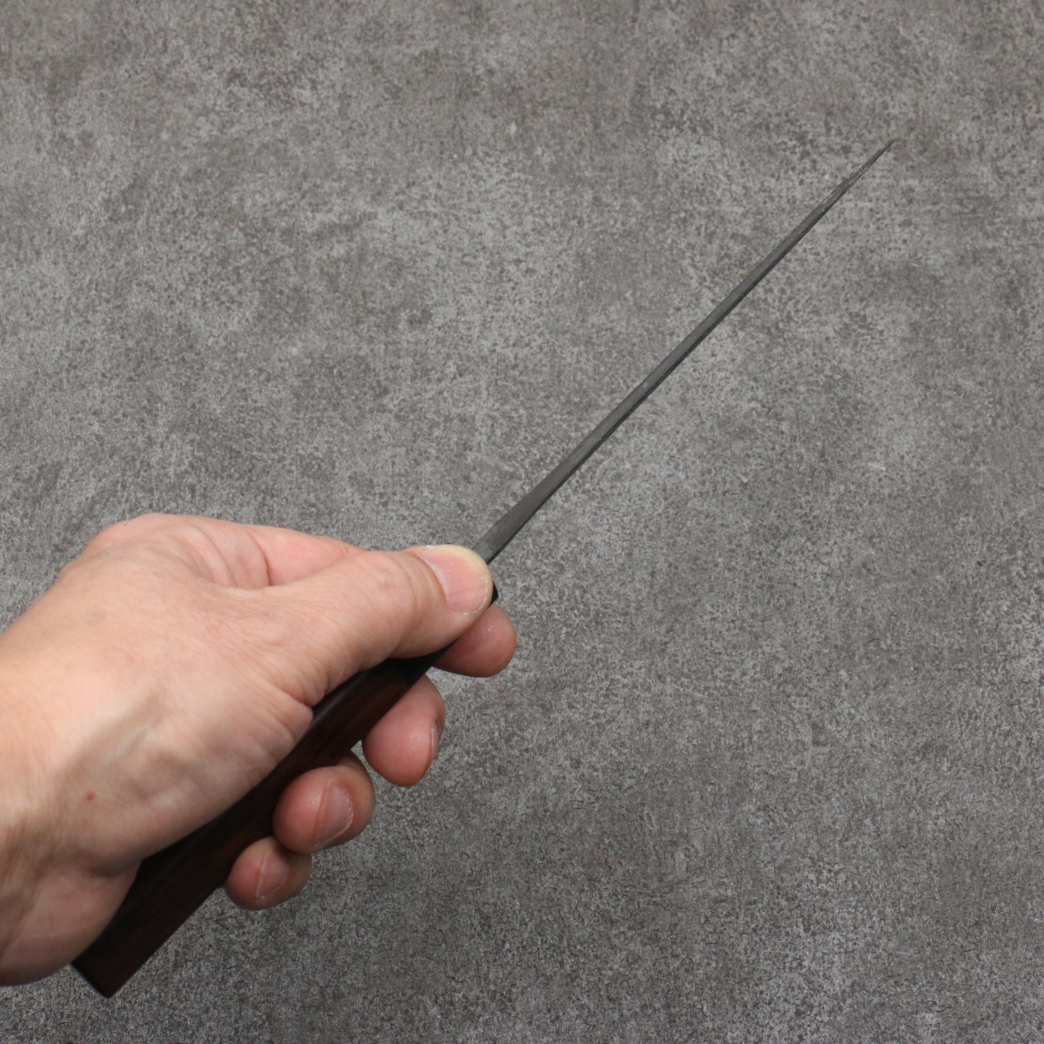 Nao Yamamoto Blue Steel Kurouchi Petty-Utility 135mm Shitan & Black Pakkawood Handle - Seisuke Knife