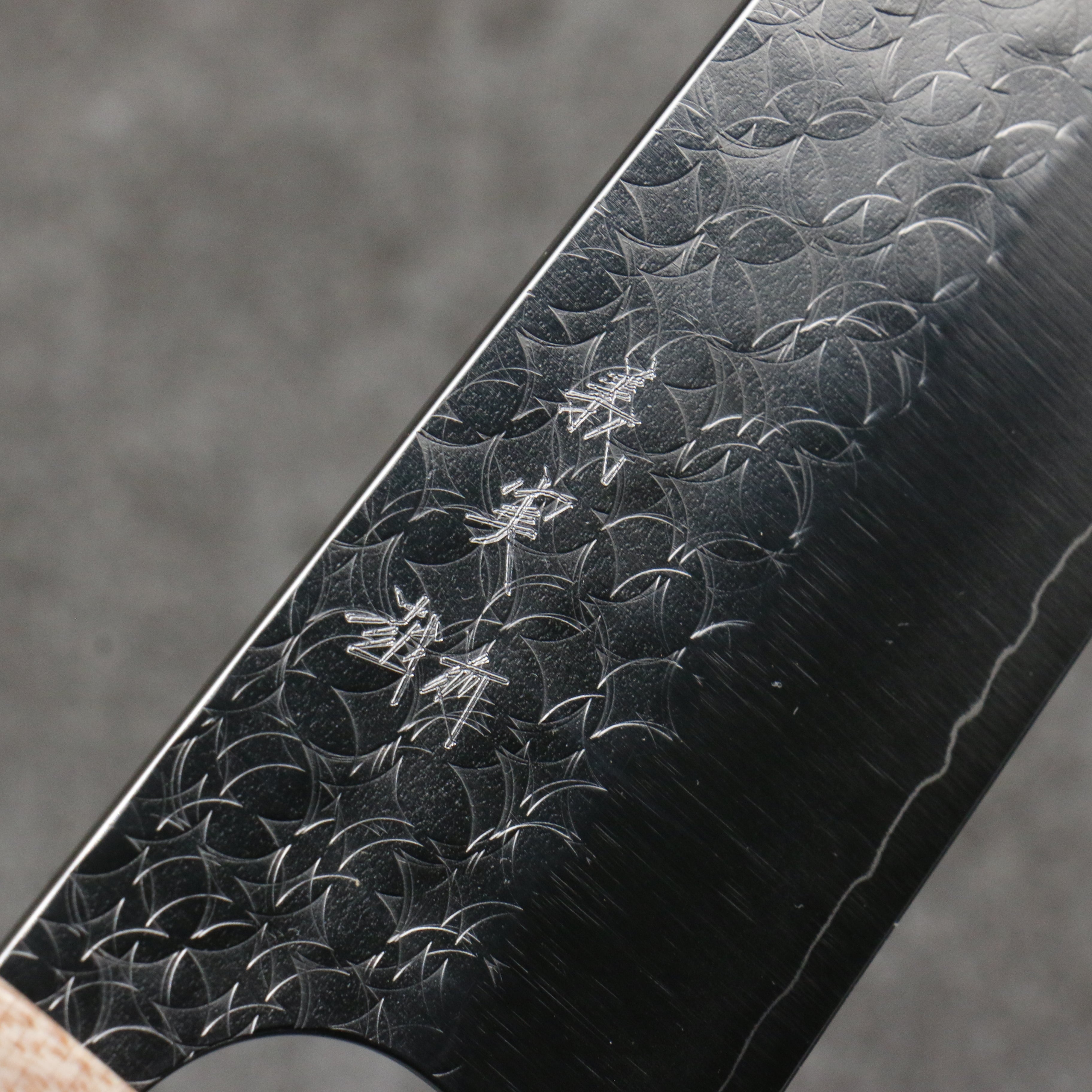 Yoshimi Kato Minamo SG2 Hammered Kiritsuke Gyuto 210mm Western style (yellow) Handle - Seisuke Knife