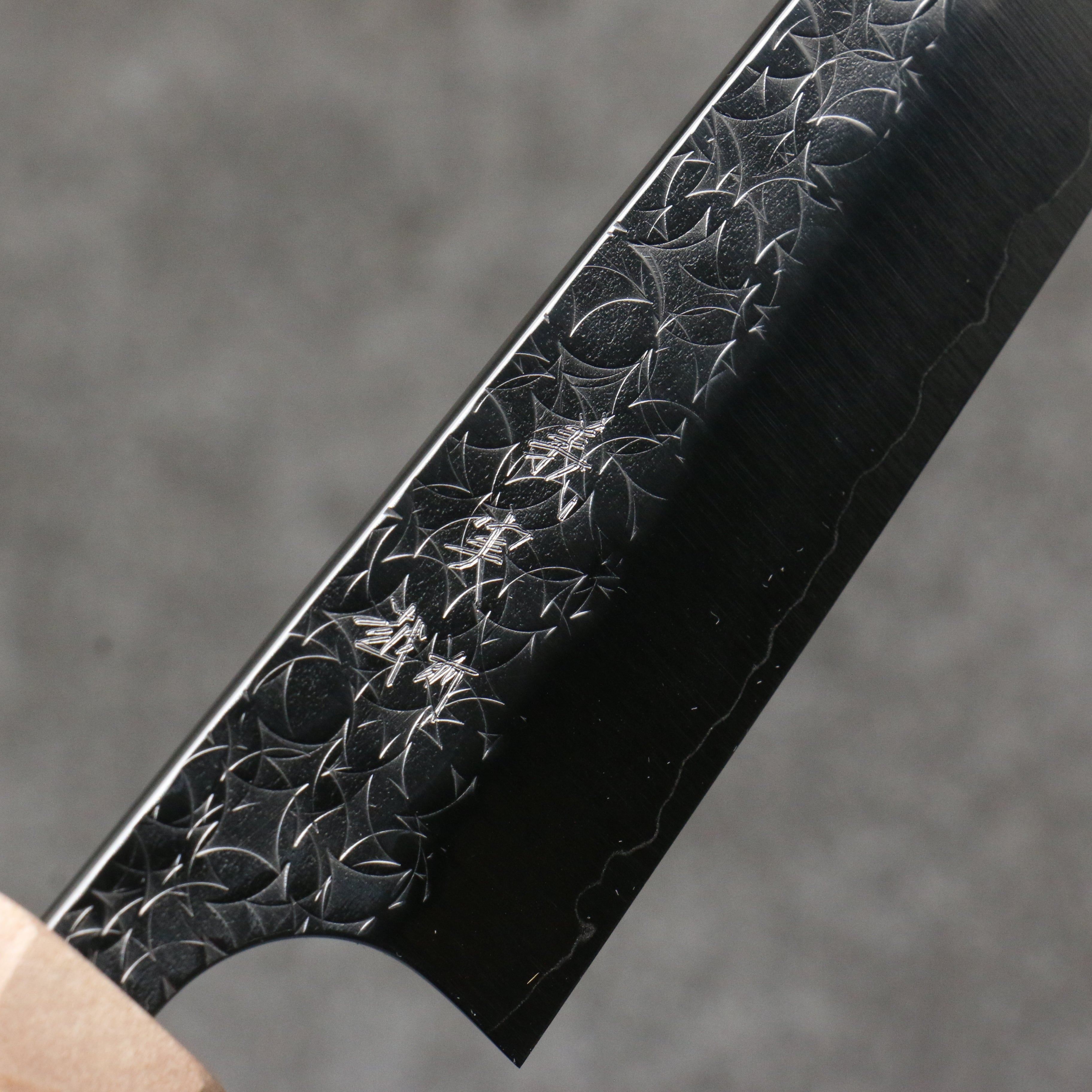Yoshimi Kato Minamo SG2 Hammered Petty-Utility 120mm Western style (yellow) Handle - Seisuke Knife