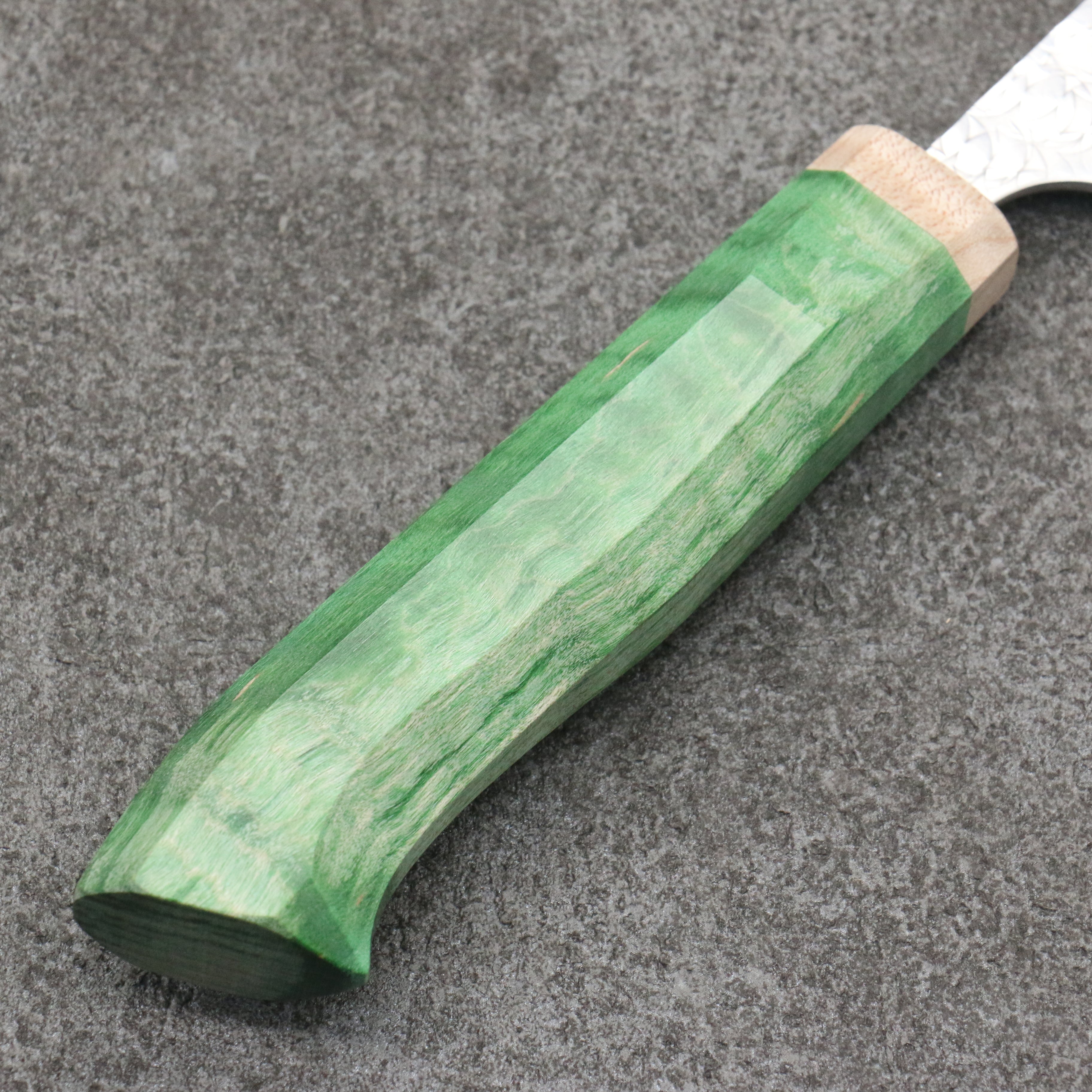 Yoshimi Kato Minamo SG2 Hammered Petty-Utility 120mm Western style (green) Handle - Seisuke Knife