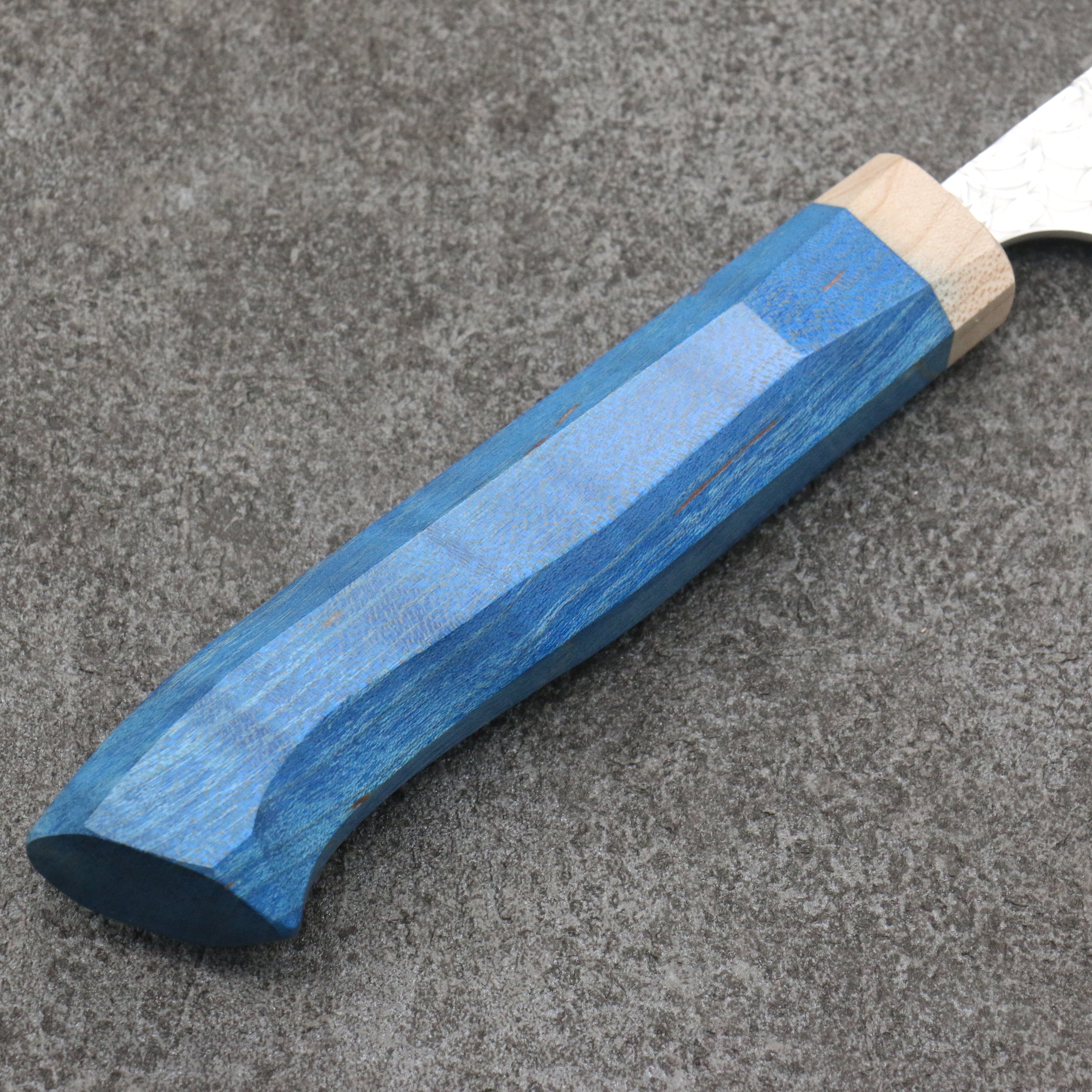 Yoshimi Kato Minamo SG2 Hammered Petty-Utility 150mm Western style (blue) Handle - Seisuke Knife