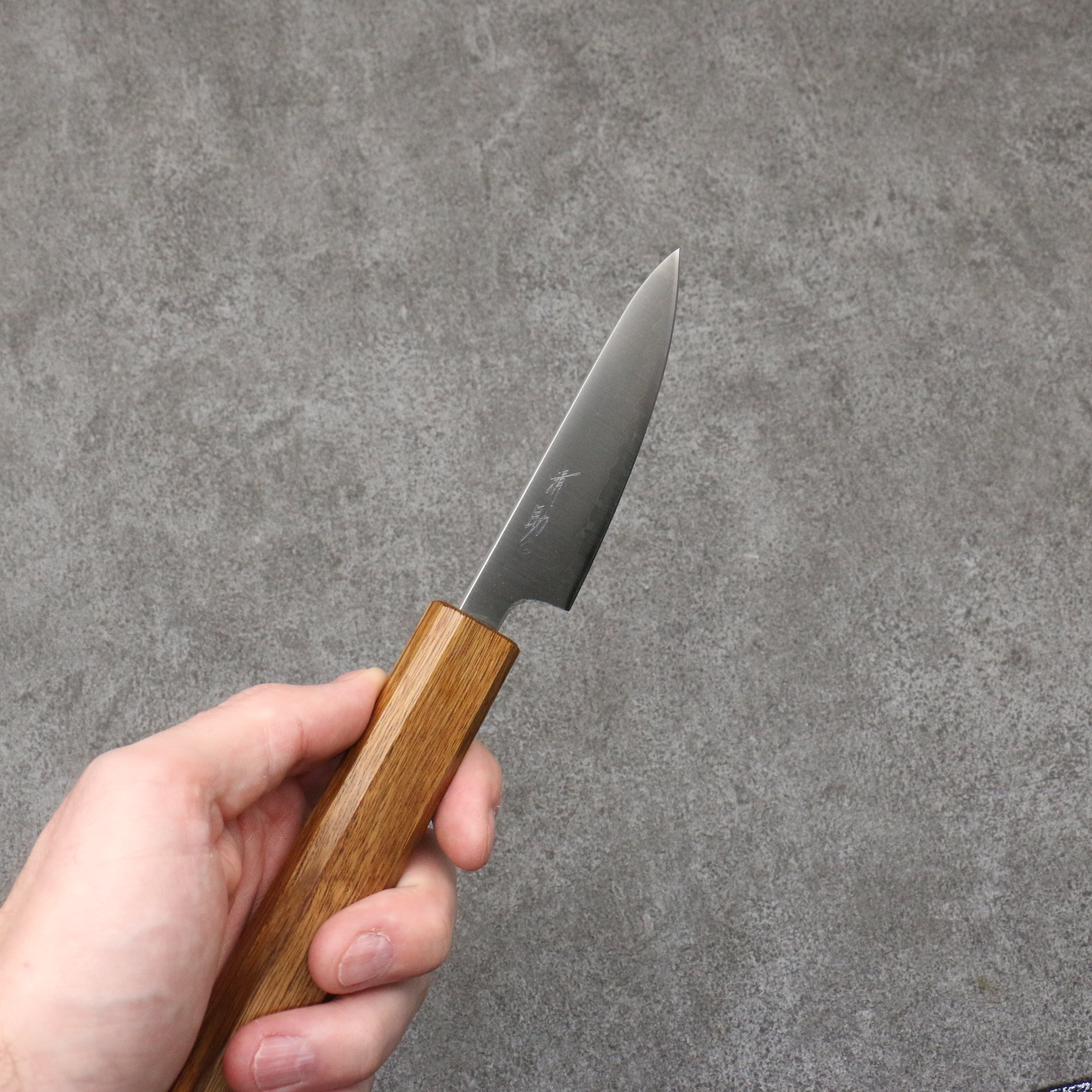 Seisuke Silver Steel No.3 Migaki Paring 80mm White Oak Handle - Seisuke Knife