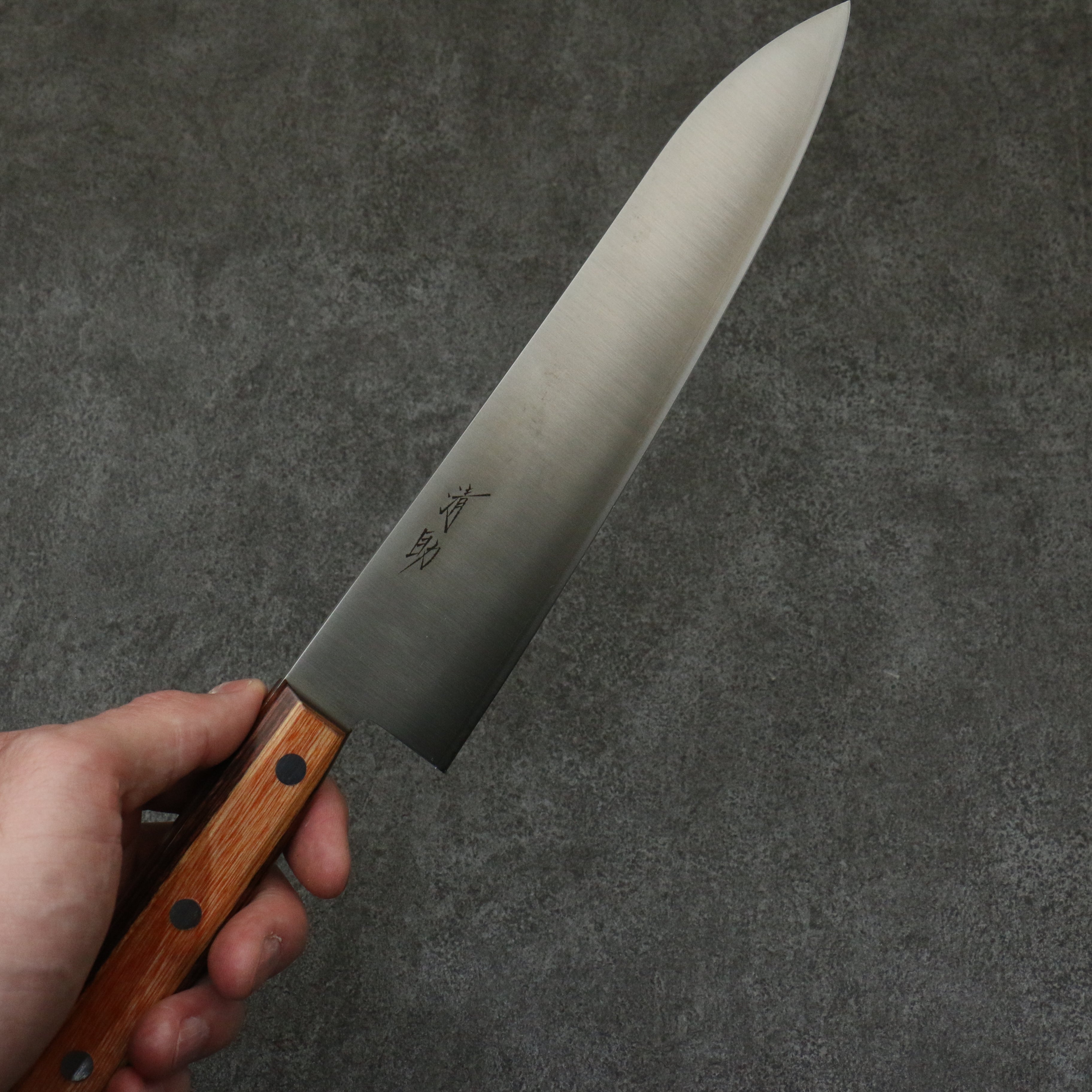 Seisuke SLD Migaki Polish Finish Gyuto 210mm Brown Pakka wood Handle - Seisuke Knife