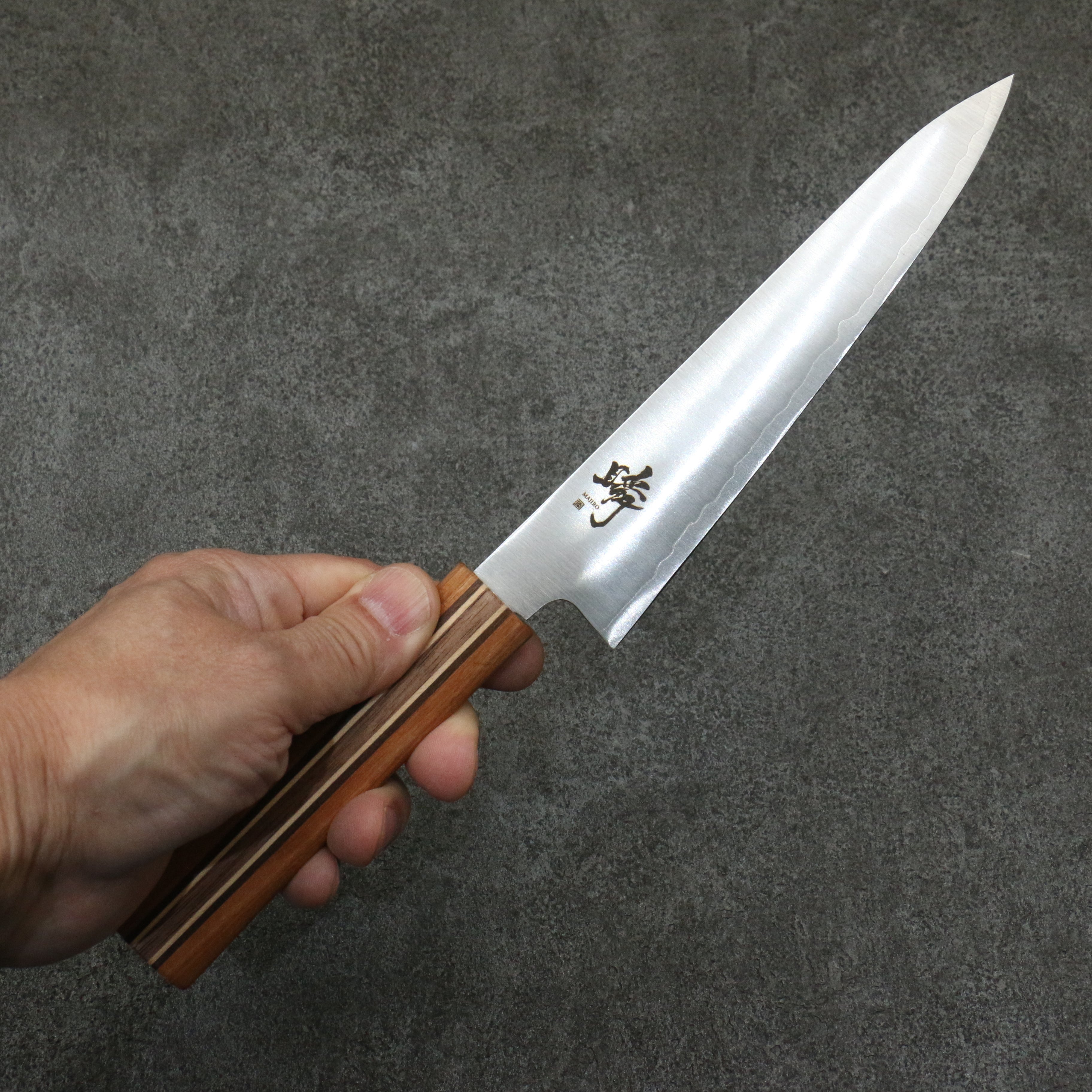 Shigeki Tanaka Majiro Silver Steel No.3 Petty-Utility 150mm Maple, Cherry, Walnut Handle - Seisuke Knife