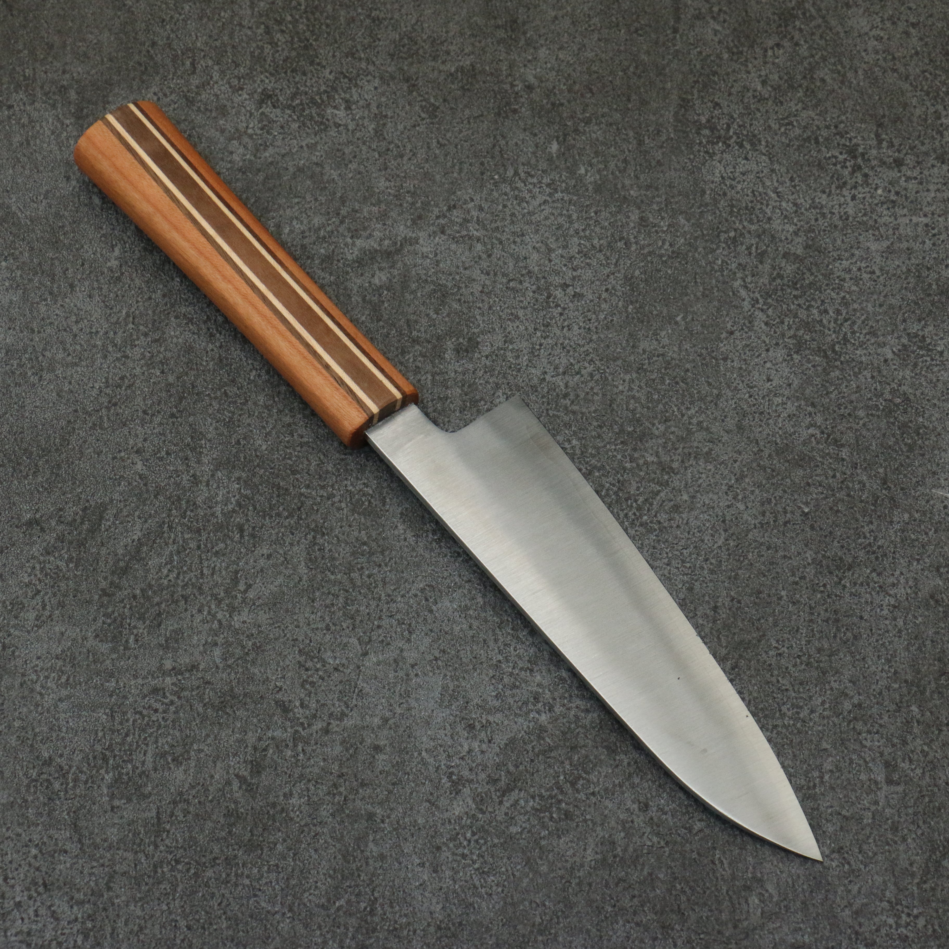 Shigeki Tanaka Majiro Silver Steel No.3 Santoku 165mm Maple, Cherry, Walnut Handle - Seisuke Knife