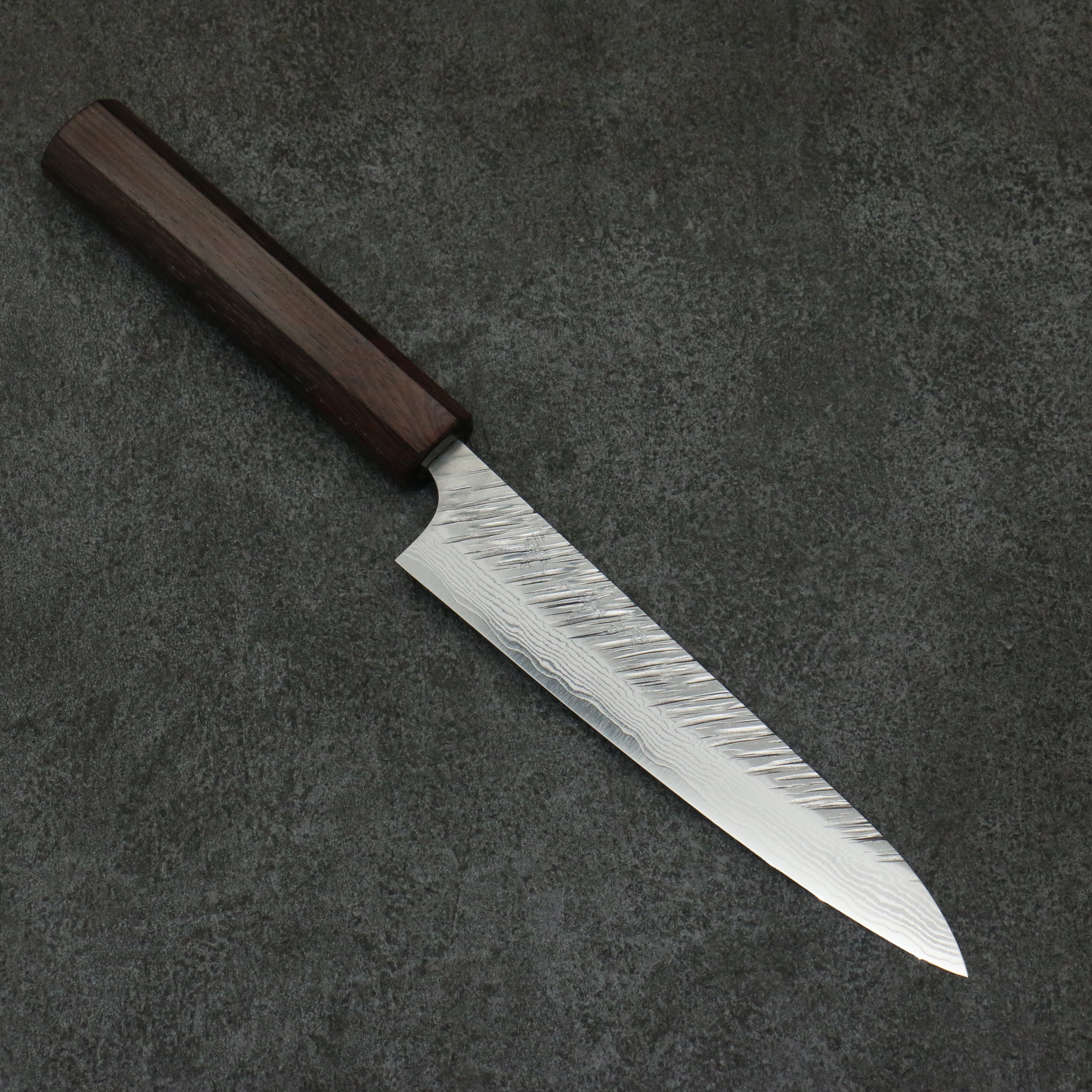 Yu Kurosaki Fujin VG10 Hammered Damascus Petty-Utility 150mm Honduras Handle - Seisuke Knife