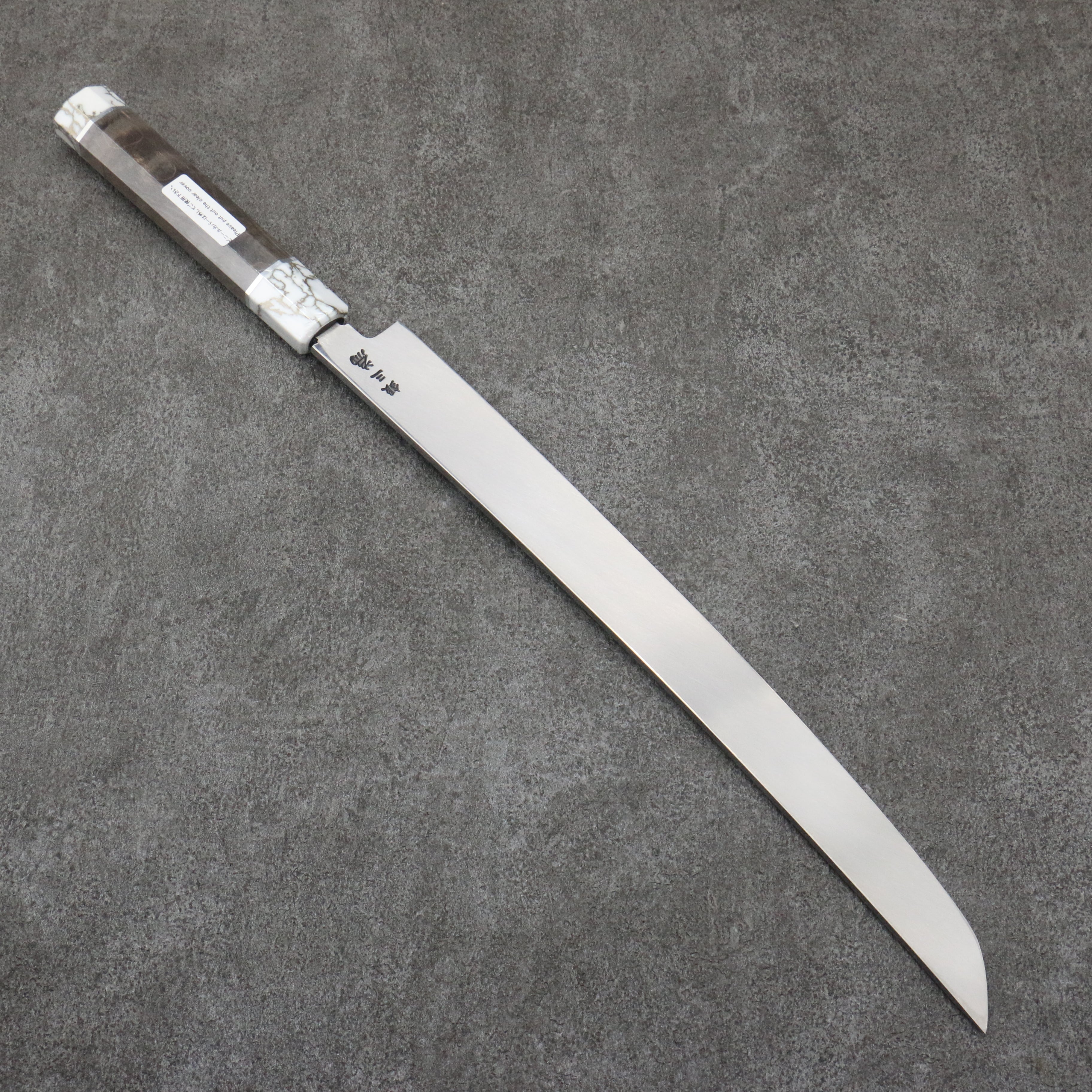 Sakai Takayuki Zangetsu Silver Steel No.3 Sakimaru Yanagiba 330mm Stabilized wood Handle with Sheath - Seisuke Knife