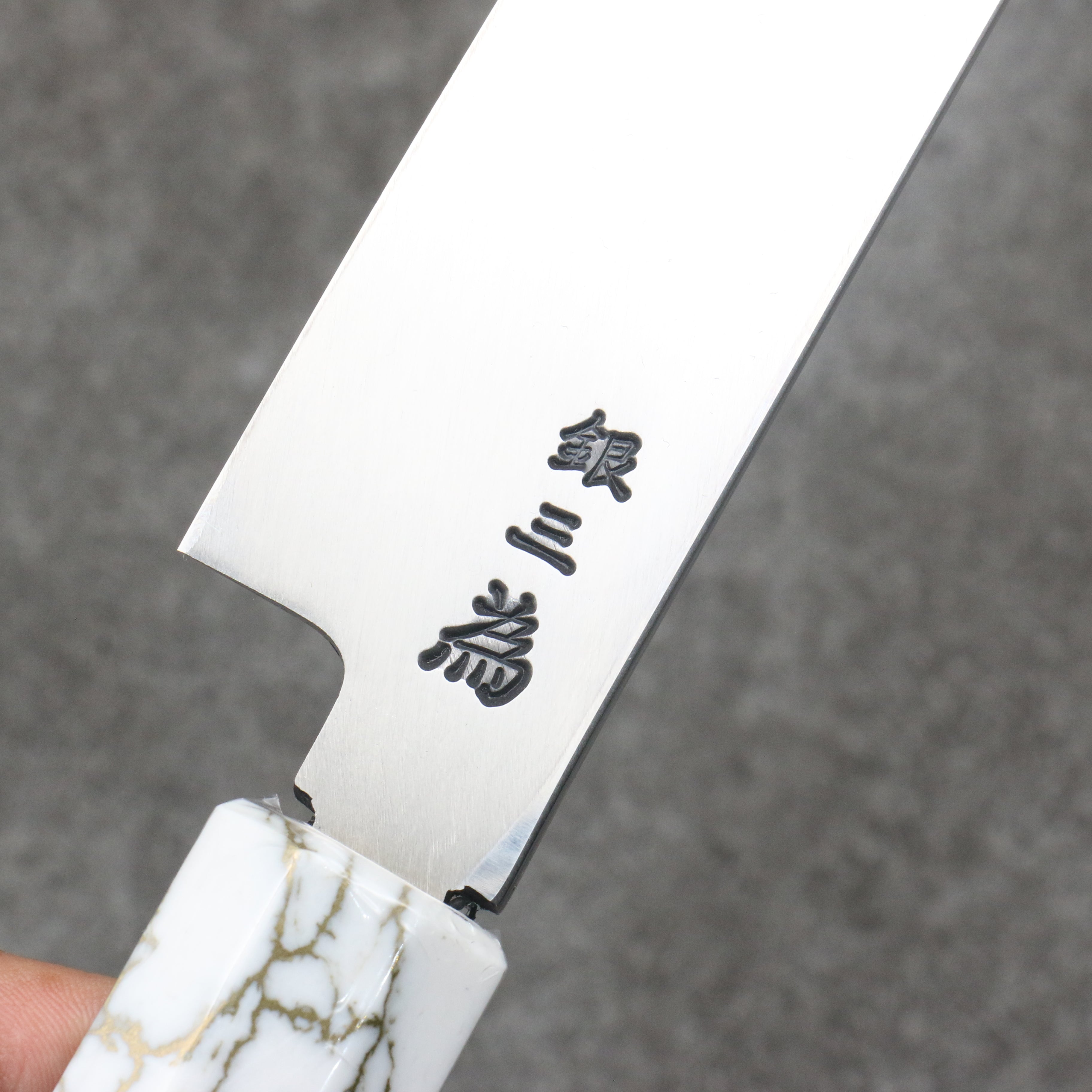 Sakai Takayuki Zangetsu Silver Steel No.3 Sakimaru Yanagiba 330mm Stabilized wood Handle with Sheath - Seisuke Knife