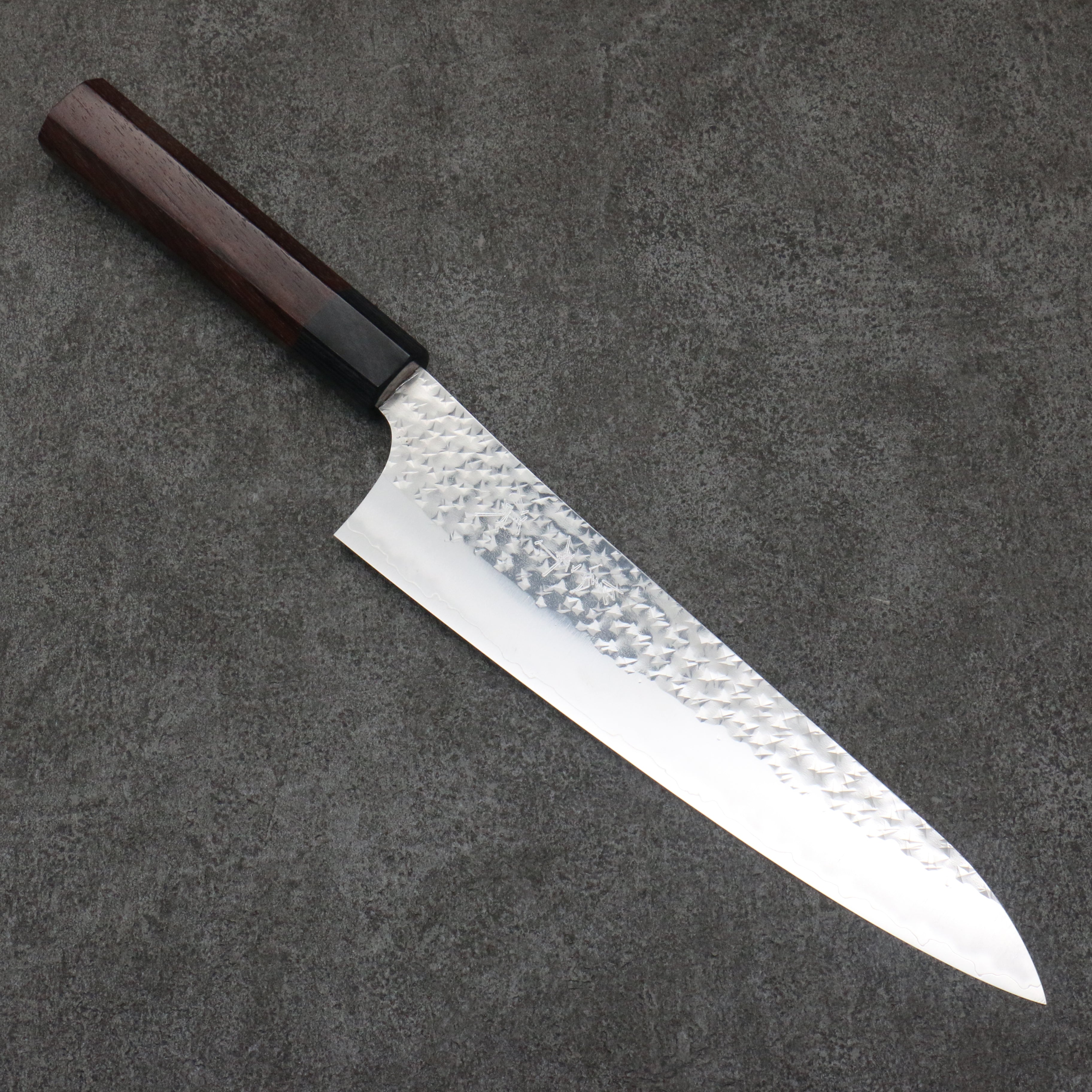 Yu Kurosaki Senko Ryu SG2 Hammered Gyuto 210mm Shitan (ferrule: Black Pakka wood) Handle - Seisuke Knife