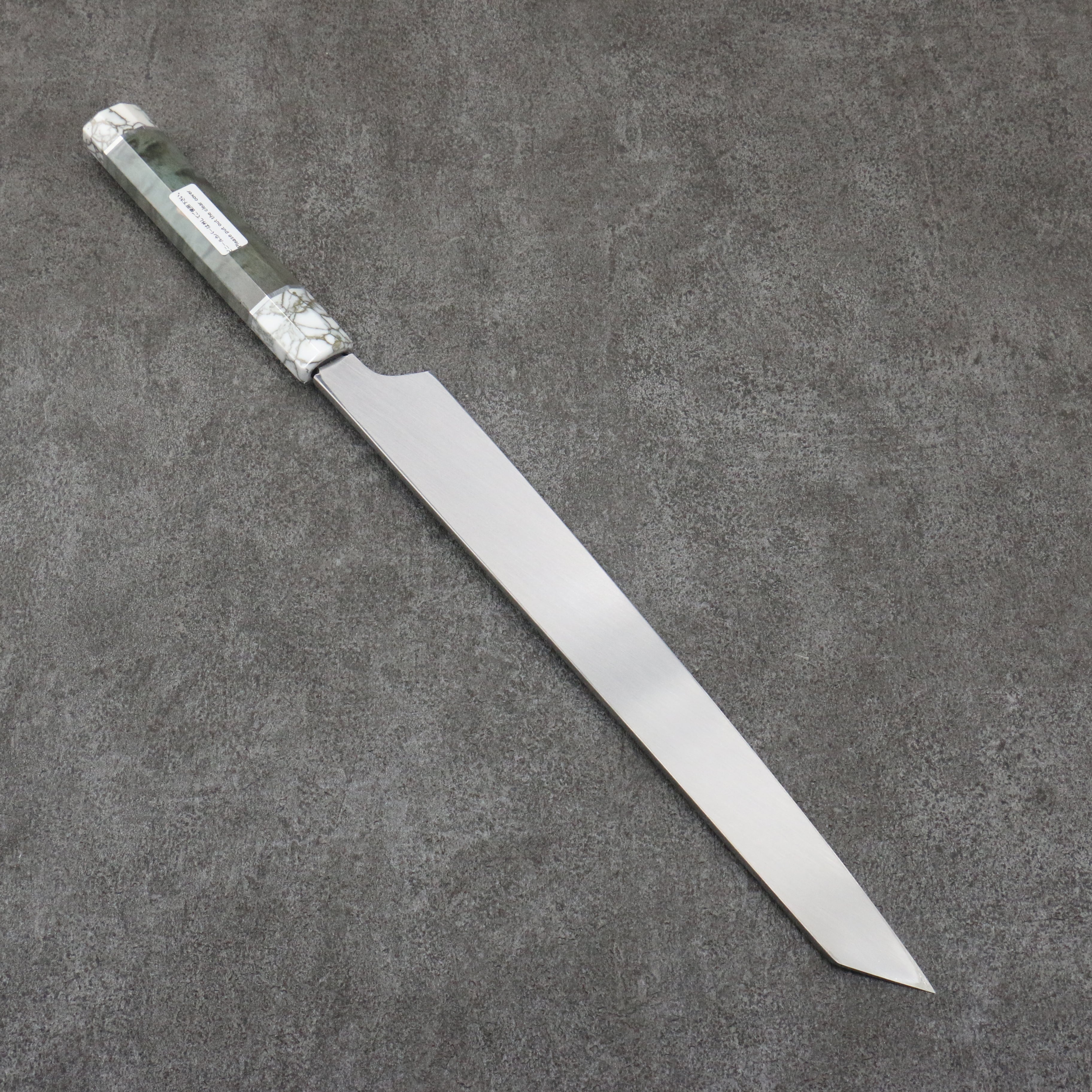 Sakai Takayuki Hien White Steel No.2 Honyaki Kiritsuke Yanagiba 300mm Stabilized wood (White Ferrule and End Cap) Handle with Sheath - Seisuke Knife