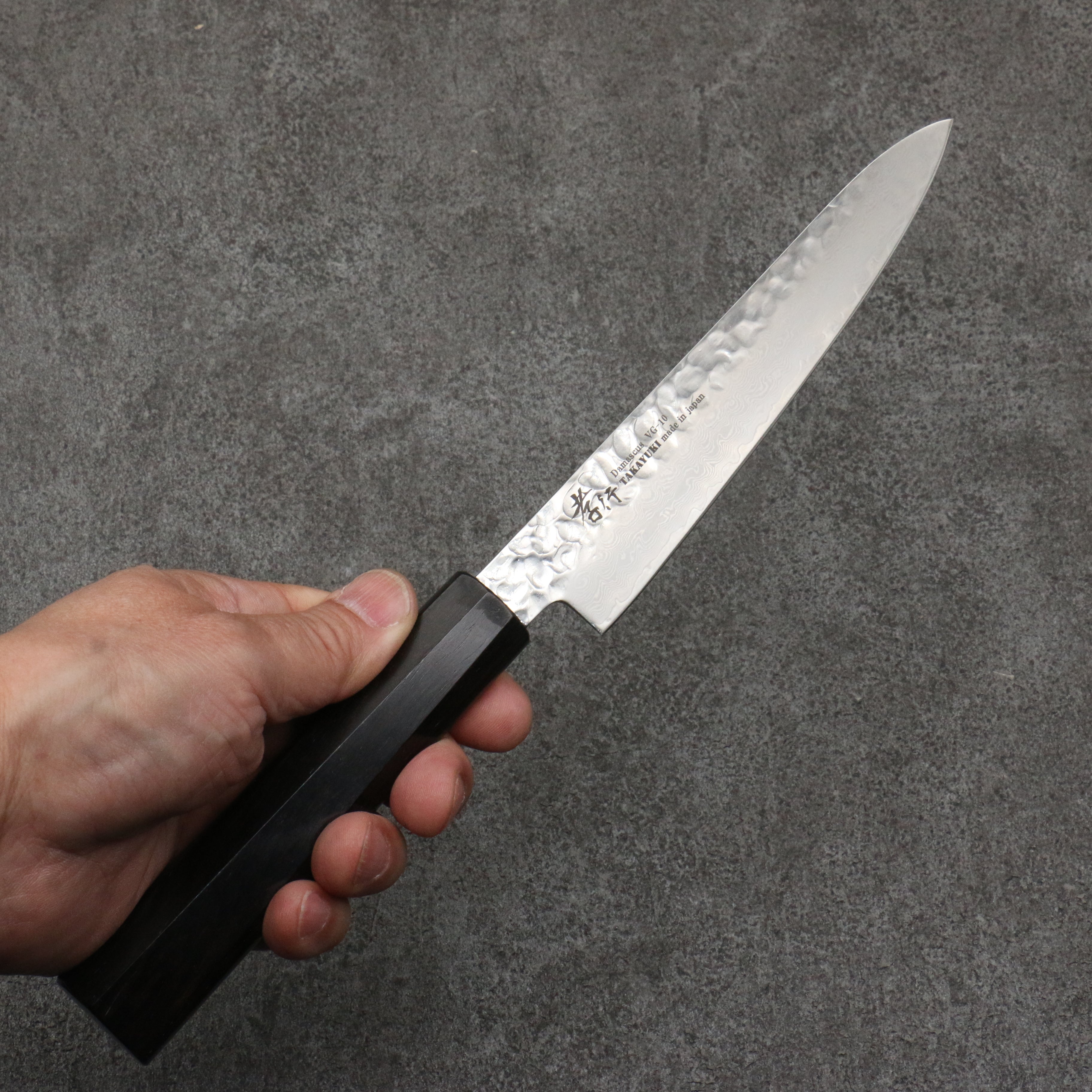 Sakai Takayuki VG10 33 Layer Damascus Petty-Utility 150mm Ebony Handle - Seisuke Knife