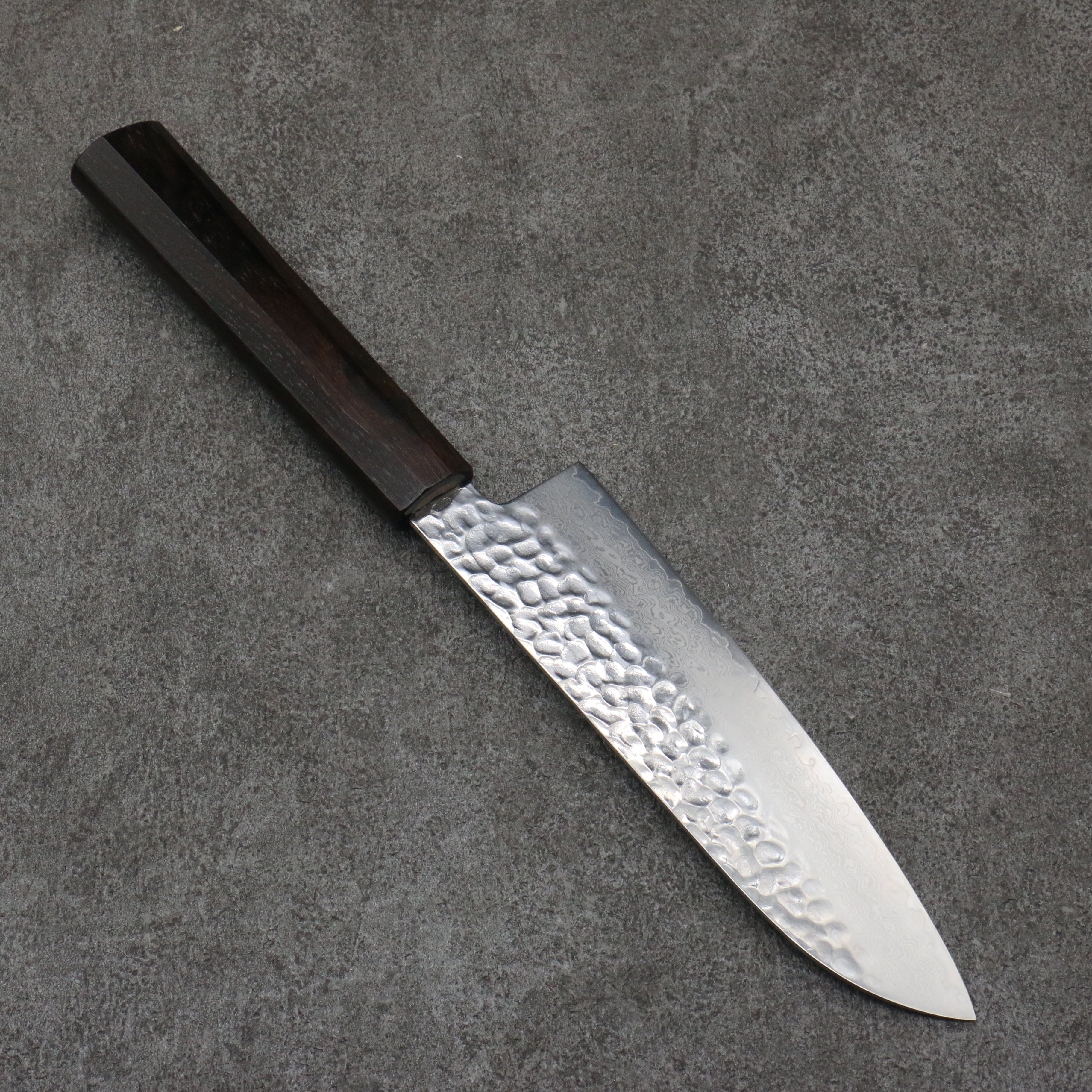 Sakai Takayuki VG10 33 Layer Damascus Santoku 170mm Ebony(6 sided teardrop) Handle - Seisuke Knife