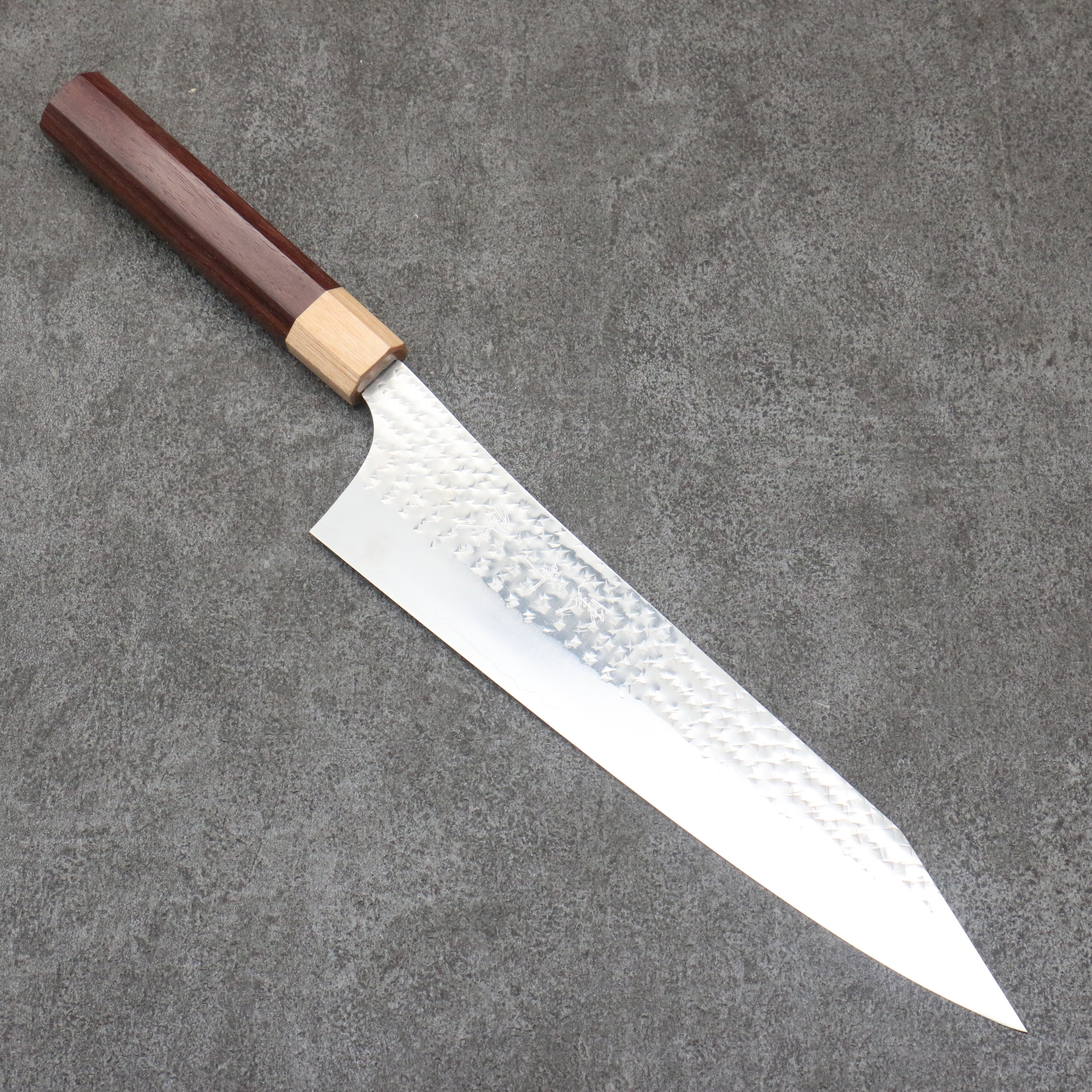 Yu Kurosaki Senko Ei SG2 Hammered Gyuto 240mm Shitan (ferrule: White Pakka wood) Handle - Seisuke Knife