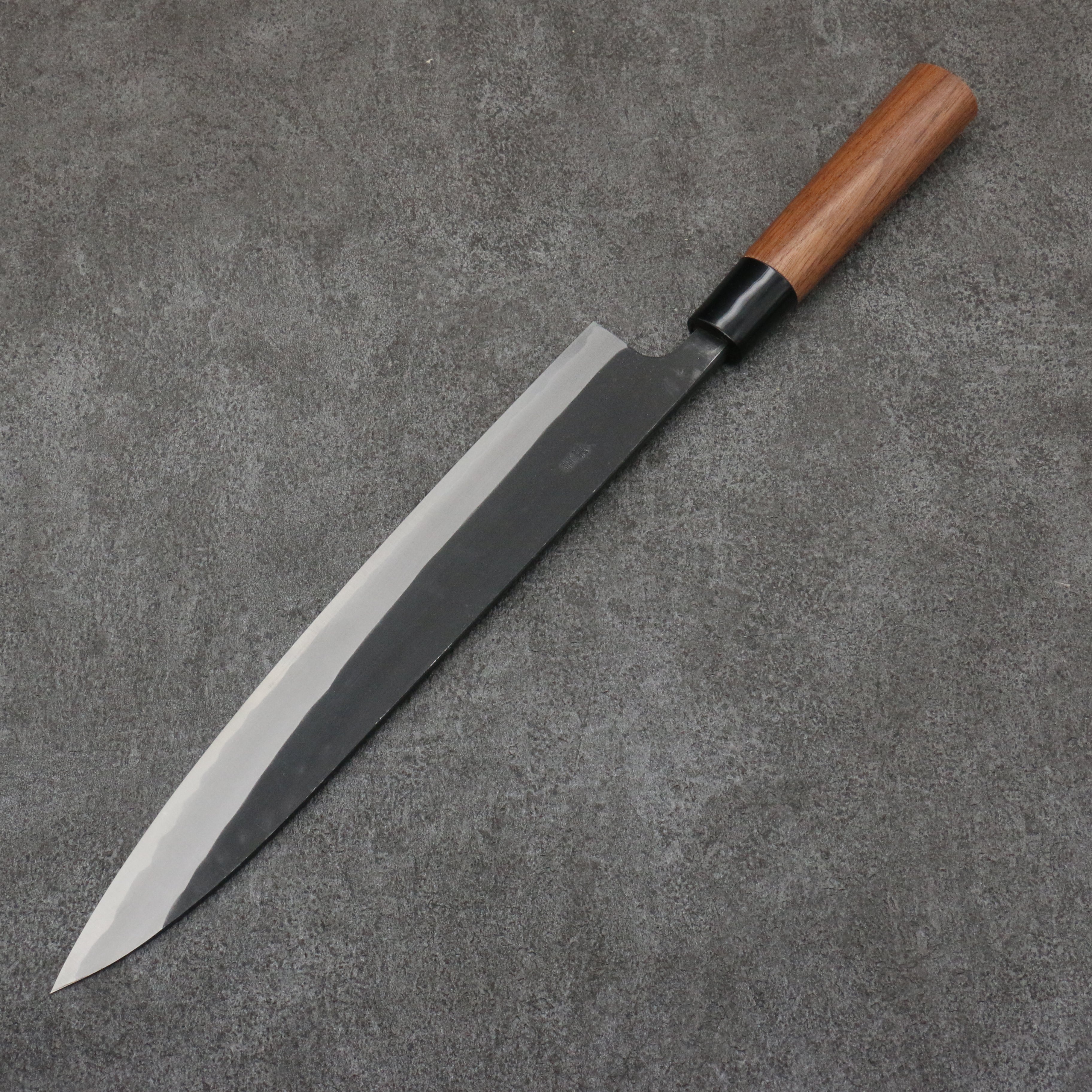 Nao Yamamoto Blue Steel Kurouchi Sujihiki 270mm Walnut Handle - Seisuke Knife