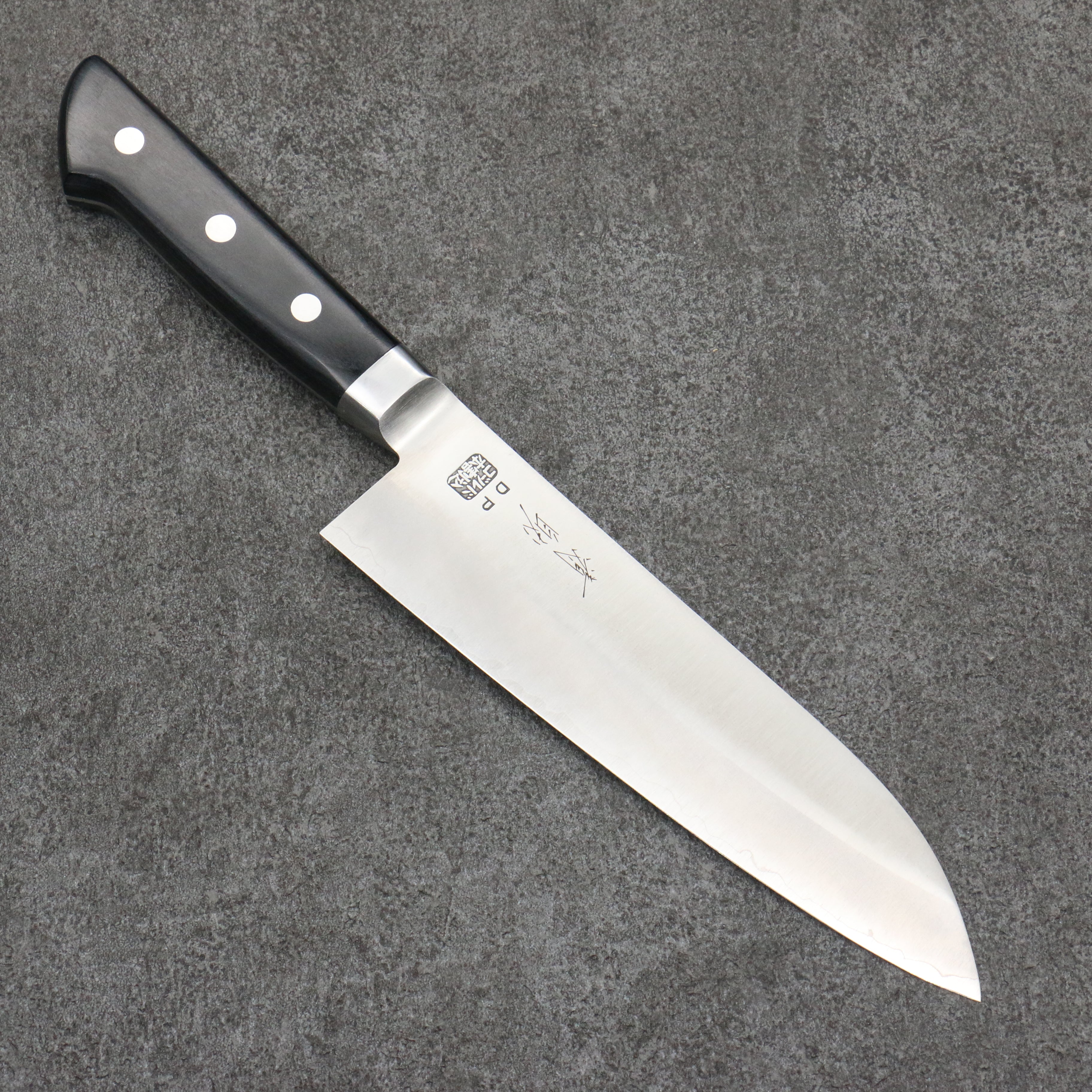 Seisuke VG1 Migaki Polish Finish Santoku 165mm Black Pakka wood Handle - Seisuke Knife