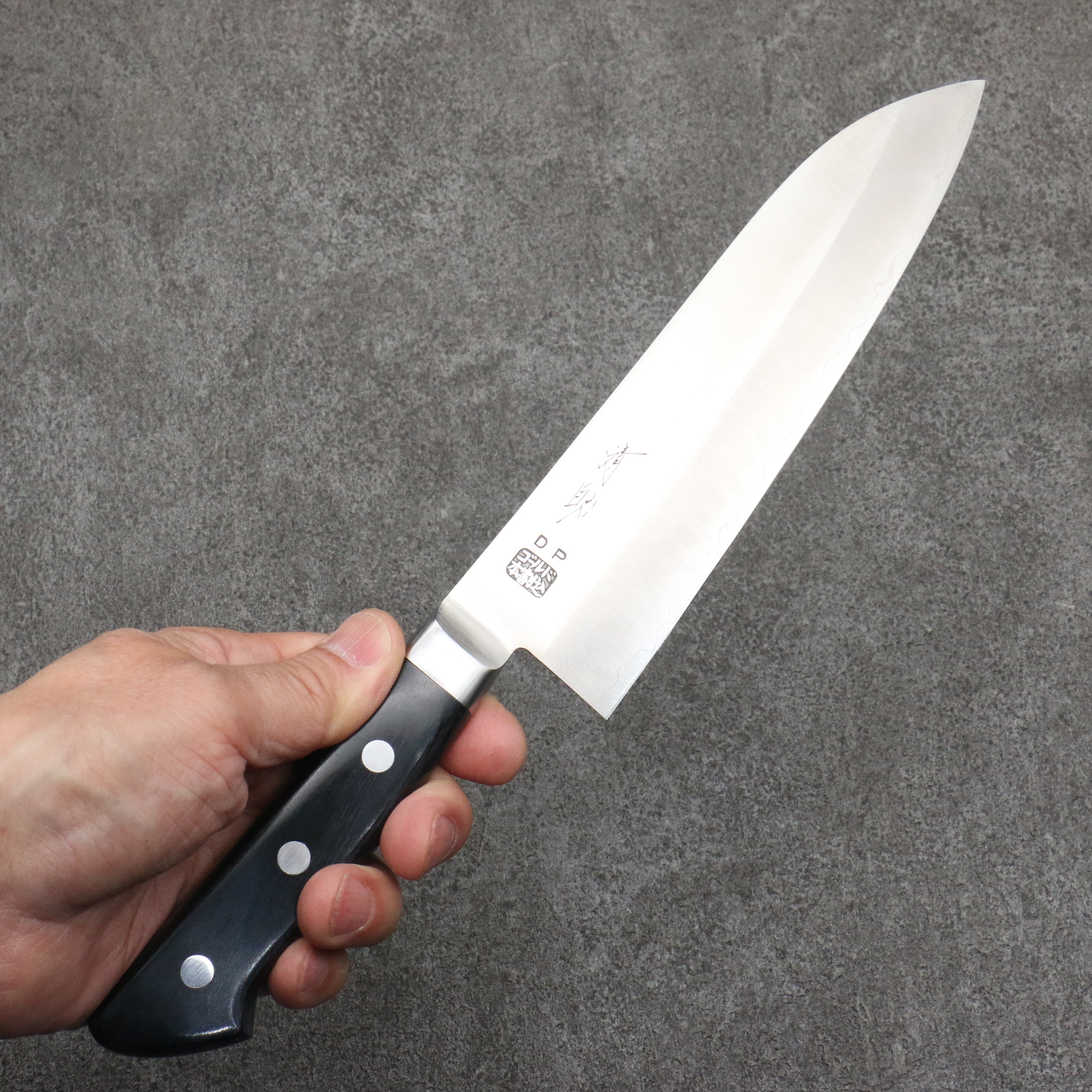 Seisuke VG1 Migaki Polish Finish Santoku 165mm Black Pakka wood Handle - Seisuke Knife