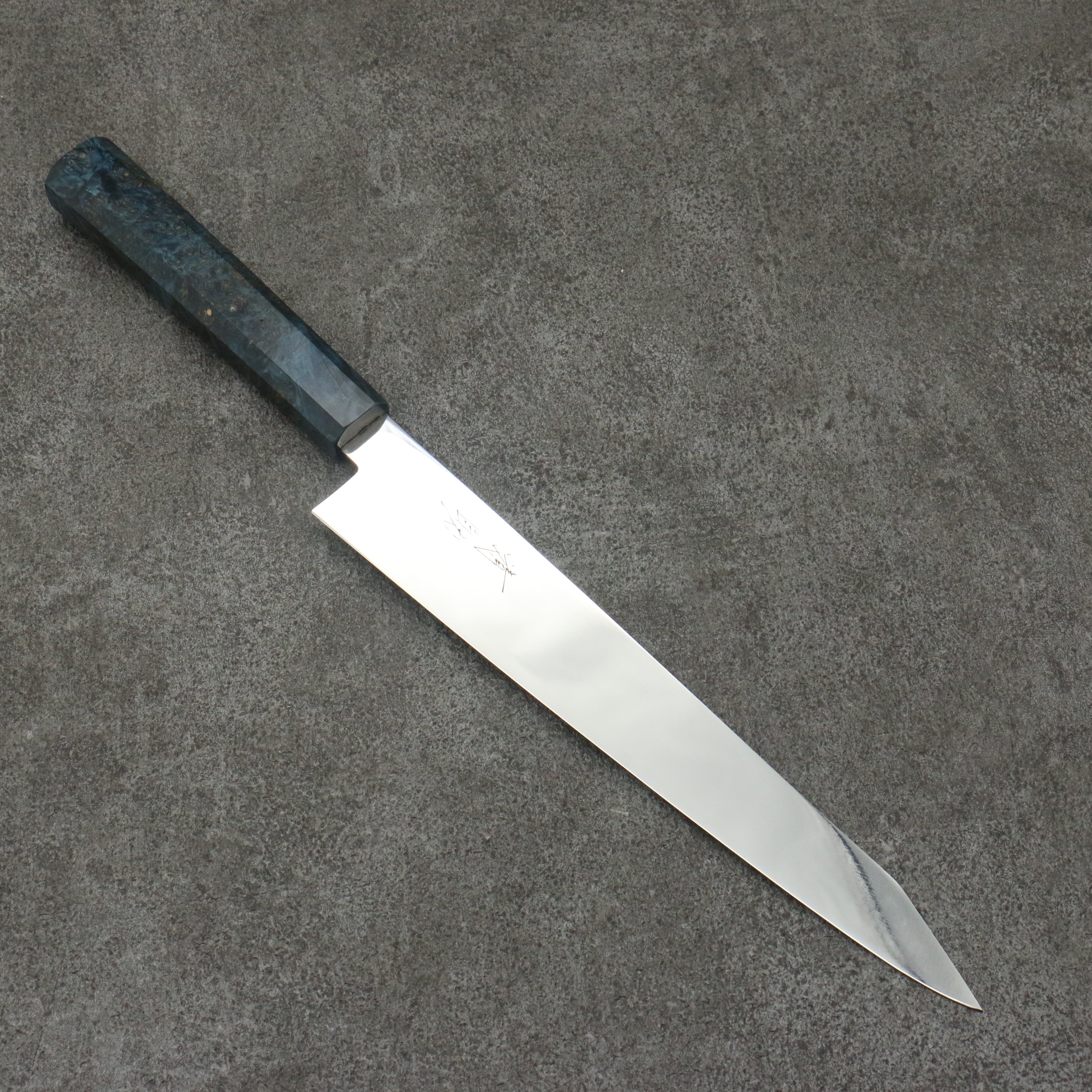 Seisuke VG10 Mirrored Finish Sujihiki 240mm Stabilized wood Handle - Seisuke Knife