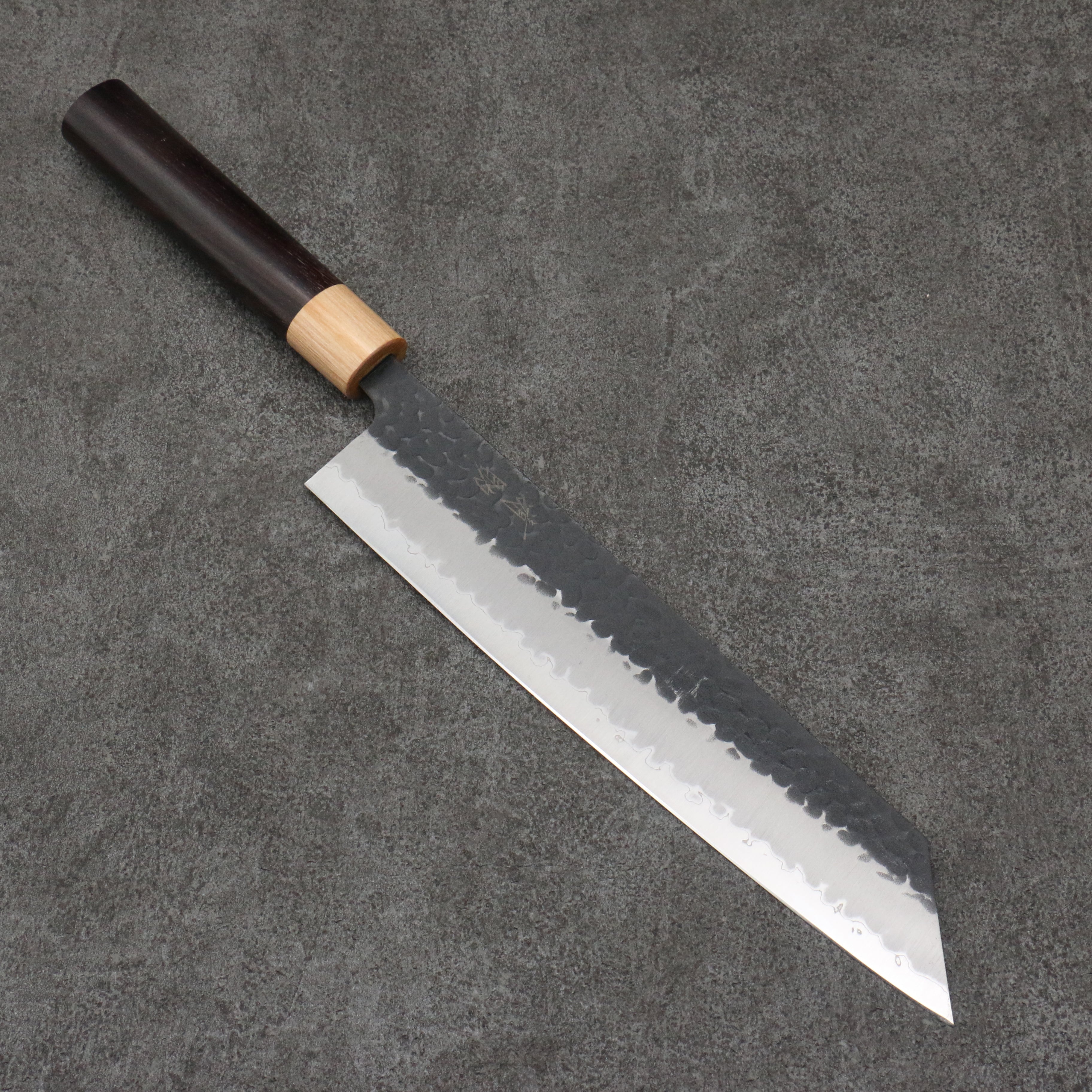 Seisuke Blue Super Hammered Kiritsuke Gyuto 240mm Shitan (ferrule: White Pakka wood) Handle - Seisuke Knife