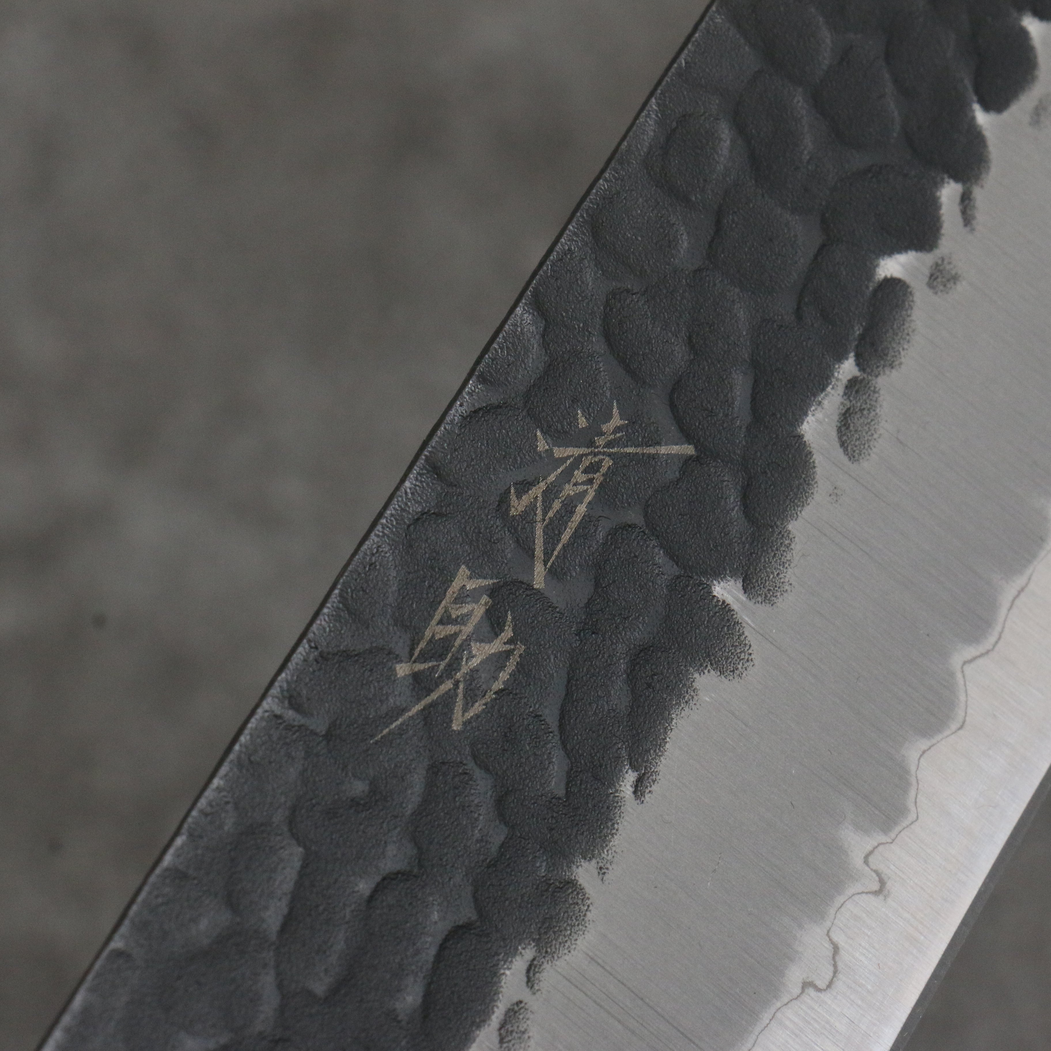 Seisuke Blue Super Hammered Kiritsuke Gyuto 240mm Shitan (ferrule: White Pakka wood) Handle - Seisuke Knife