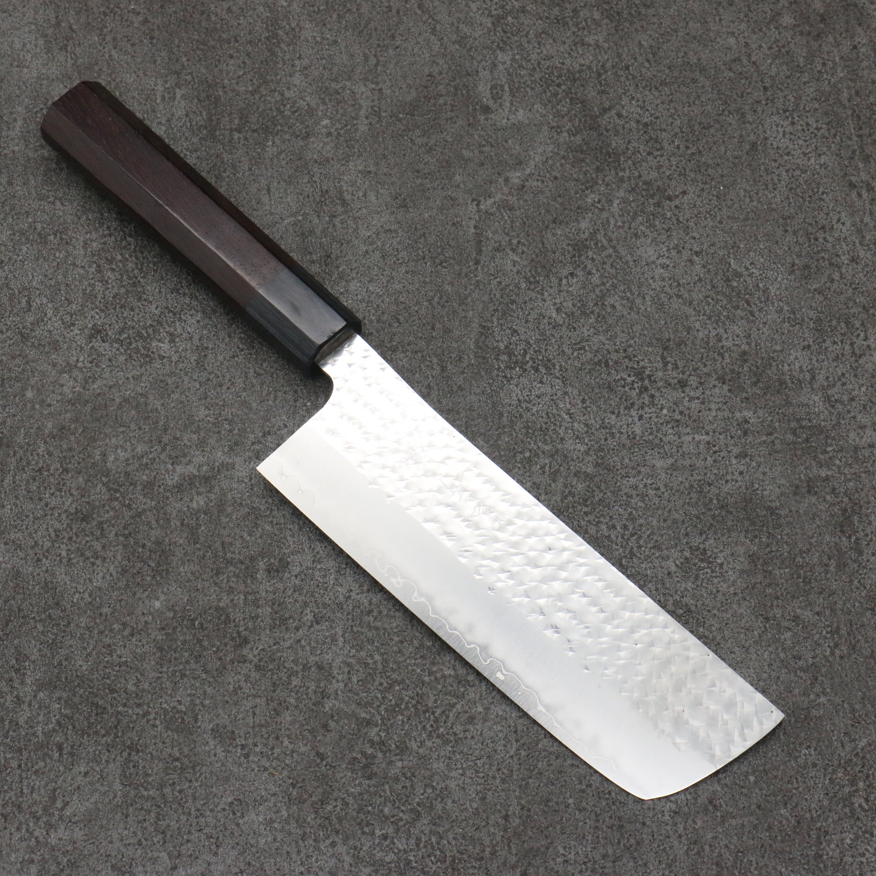 Yu Kurosaki Senko Ei SG2 Hammered Nakiri 165mm Rosewood (Ferrule: Black Pakka Wood) Handle - Seisuke Knife