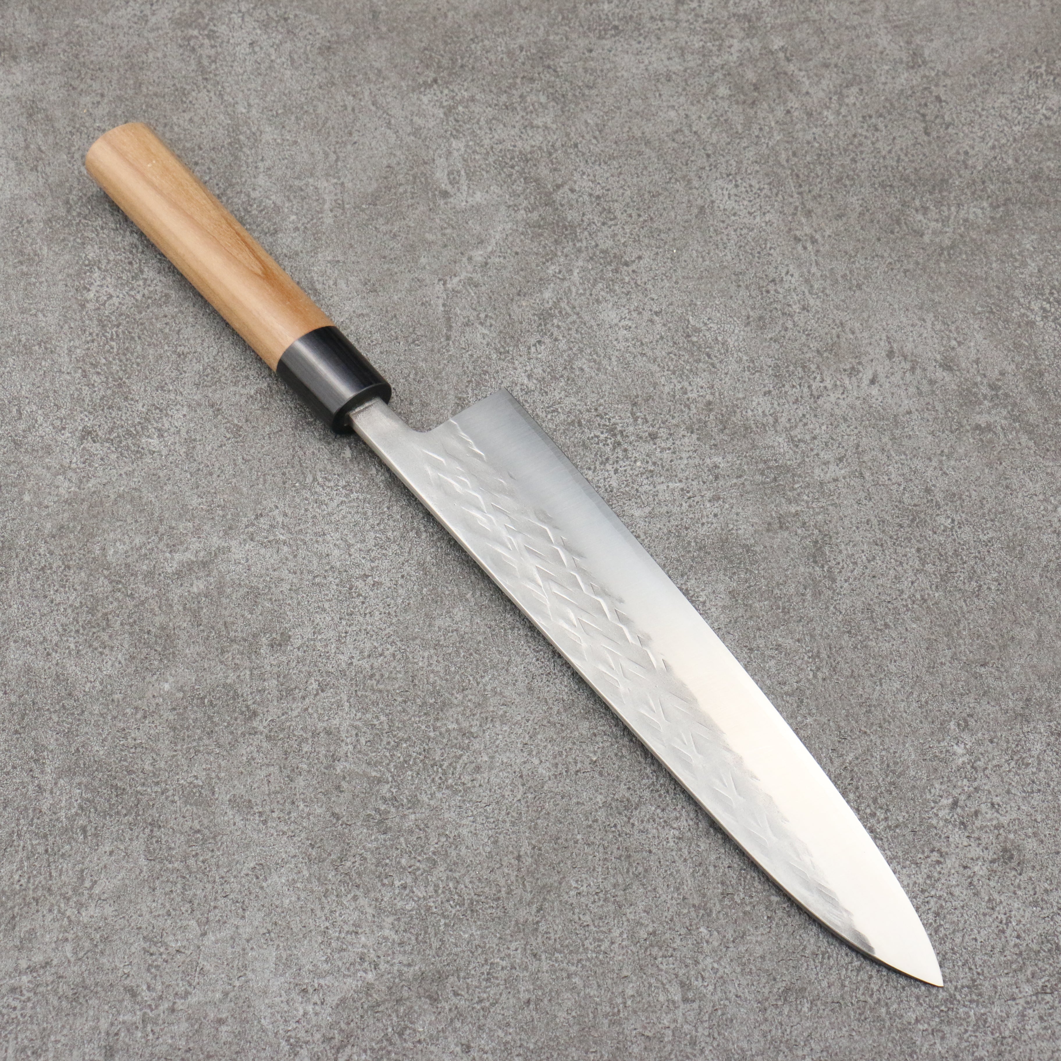 Tadafusa SLD Hammered Gyuto 240mm Walnut Handle - Seisuke Knife
