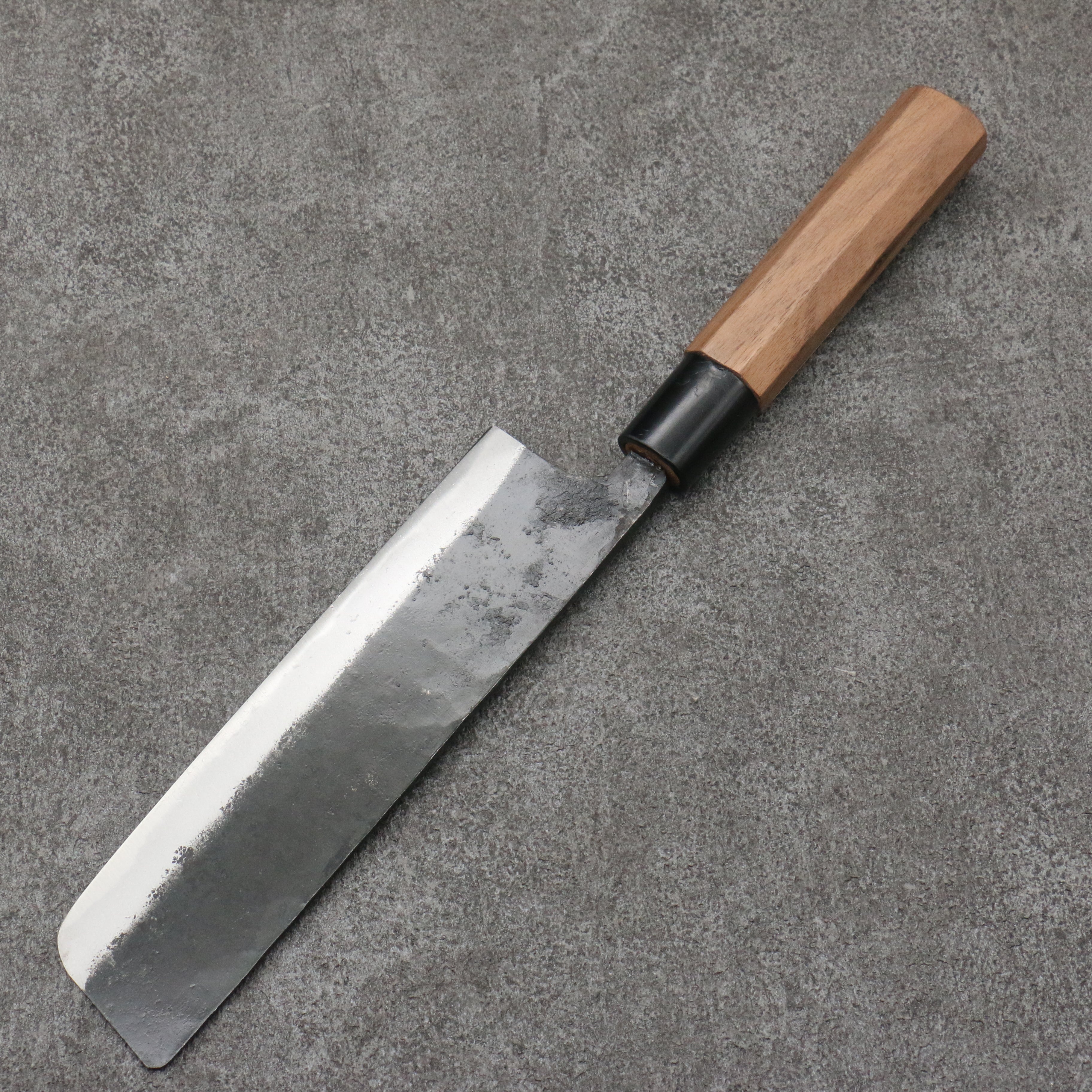 Hayashida Blue Steel No.2 Black Finished Nakiri 170mm Walnut Handle - Seisuke Knife