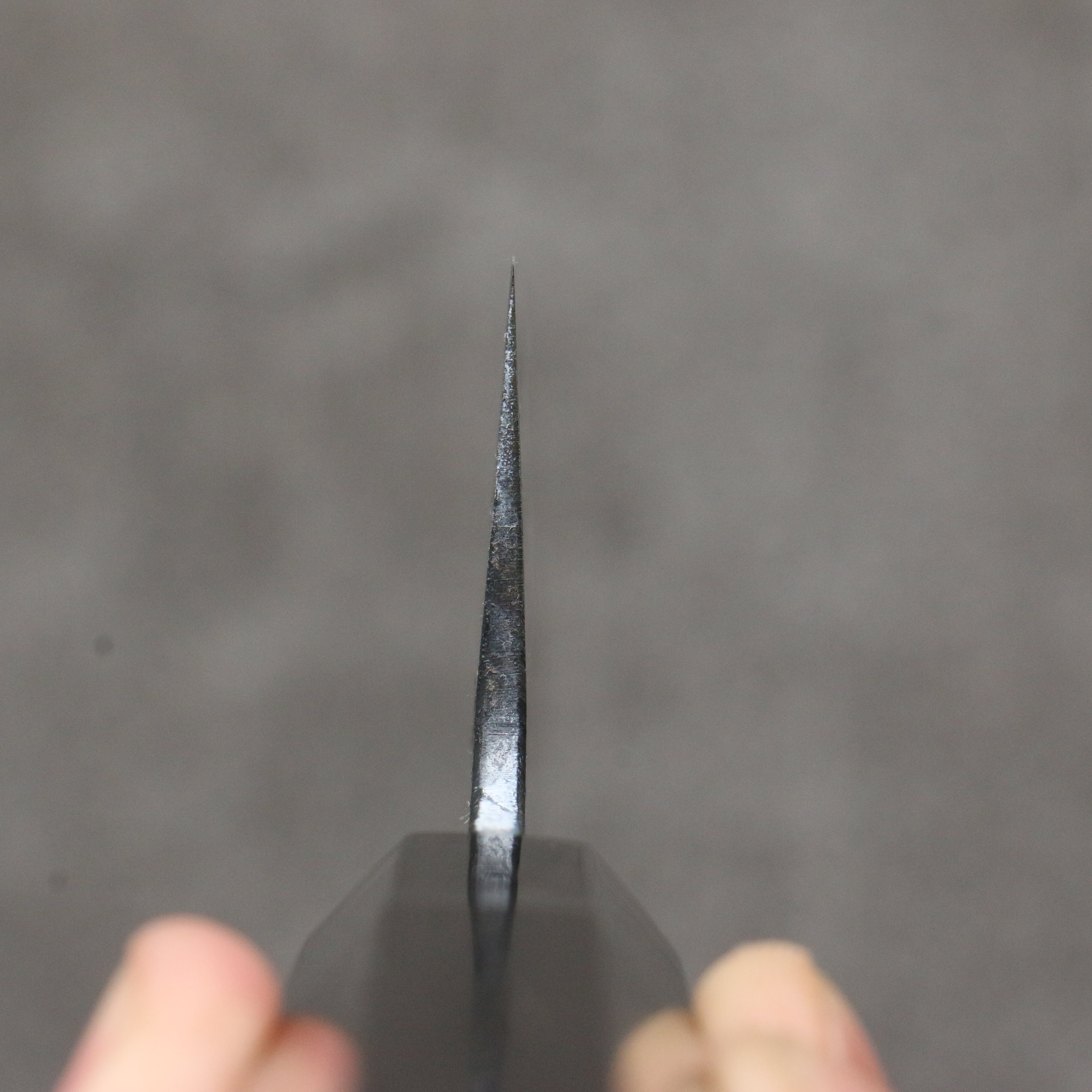 Sakai Takayuki Gold Filled Engraving by Kubota Gojunotou White Steel No.2 Black Finished Gyuto 240mm Ebony Wood Handle - Seisuke Knife