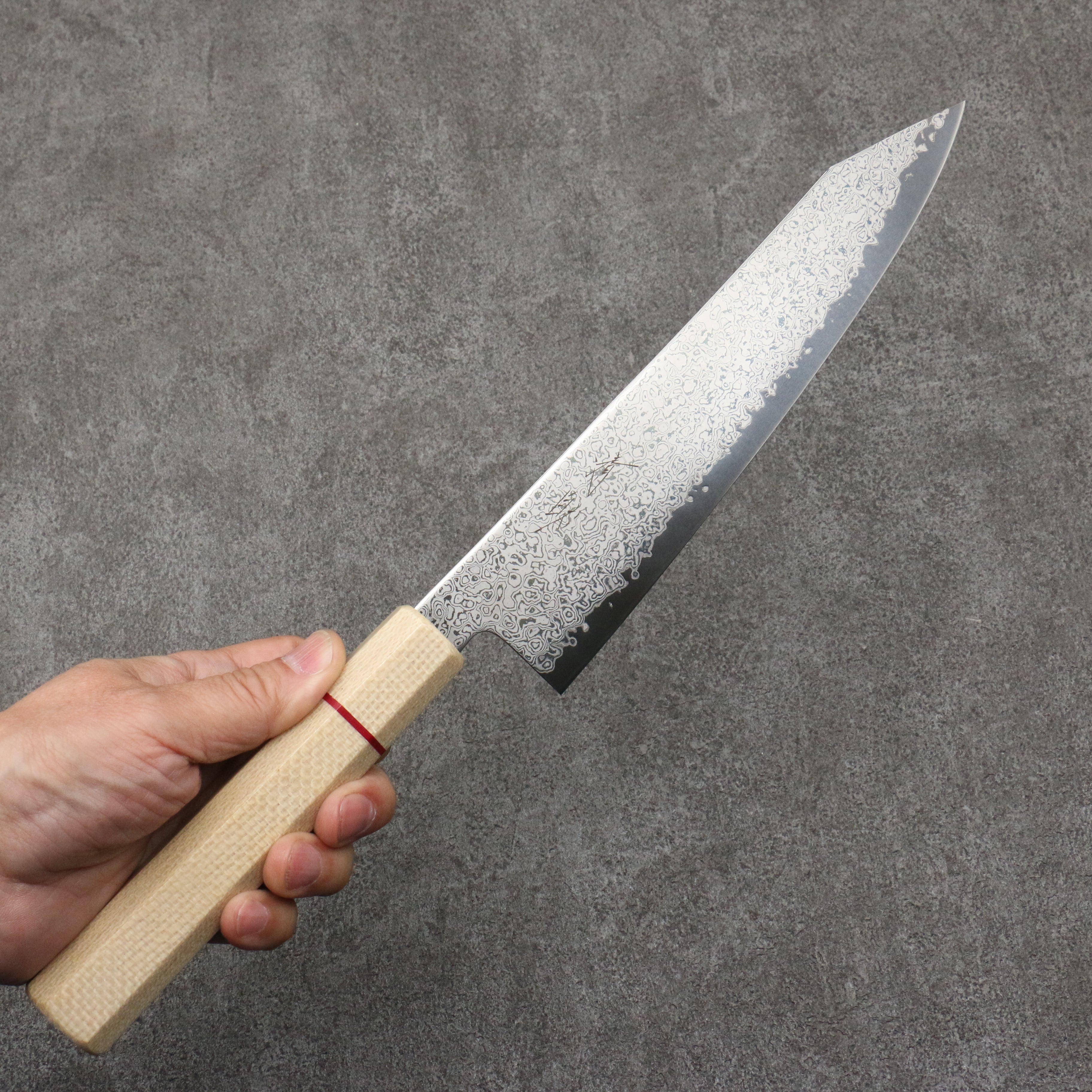 Seisuke VG10 Damascus Kiritsuke Gyuto 210mm White Micarta Handle - Seisuke Knife