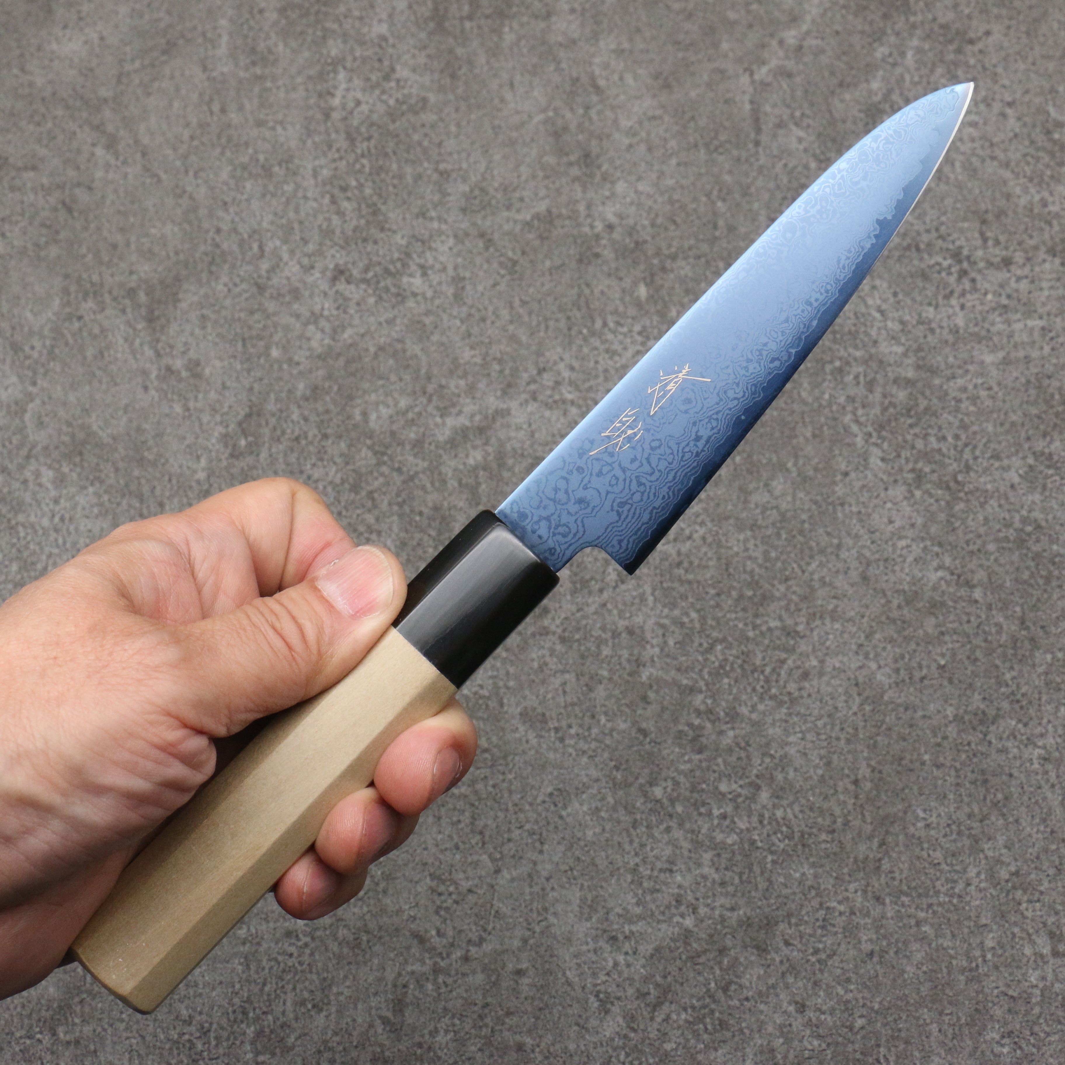Seisuke VG10 Ion-Plated Damascus Petty-Utility 120mm Magnolia Handle - Seisuke Knife