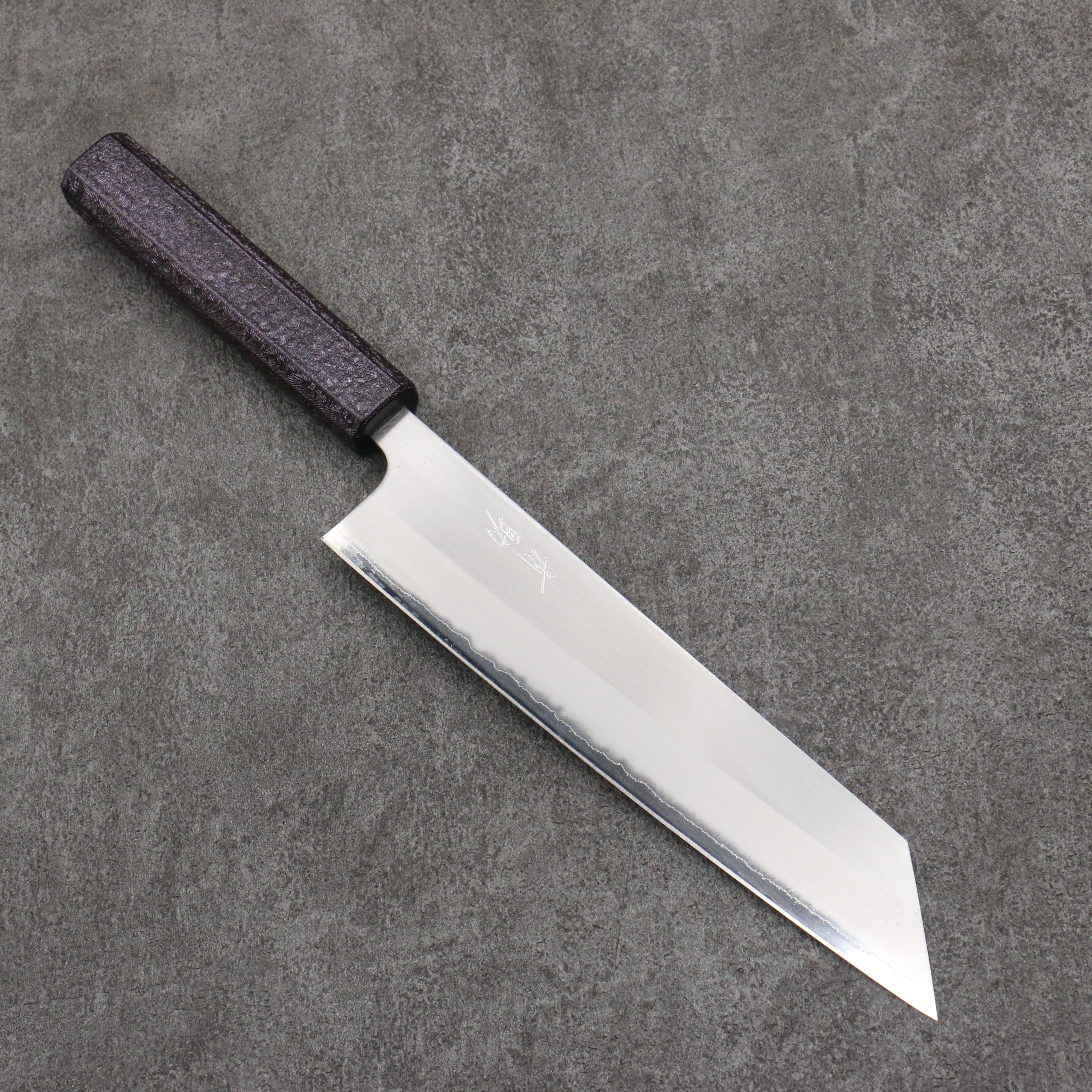 Seisuke White Steel No.1 Migaki Kiritsuke Gyuto 210mm Purple Lacquered Oak Handle - Seisuke Knife