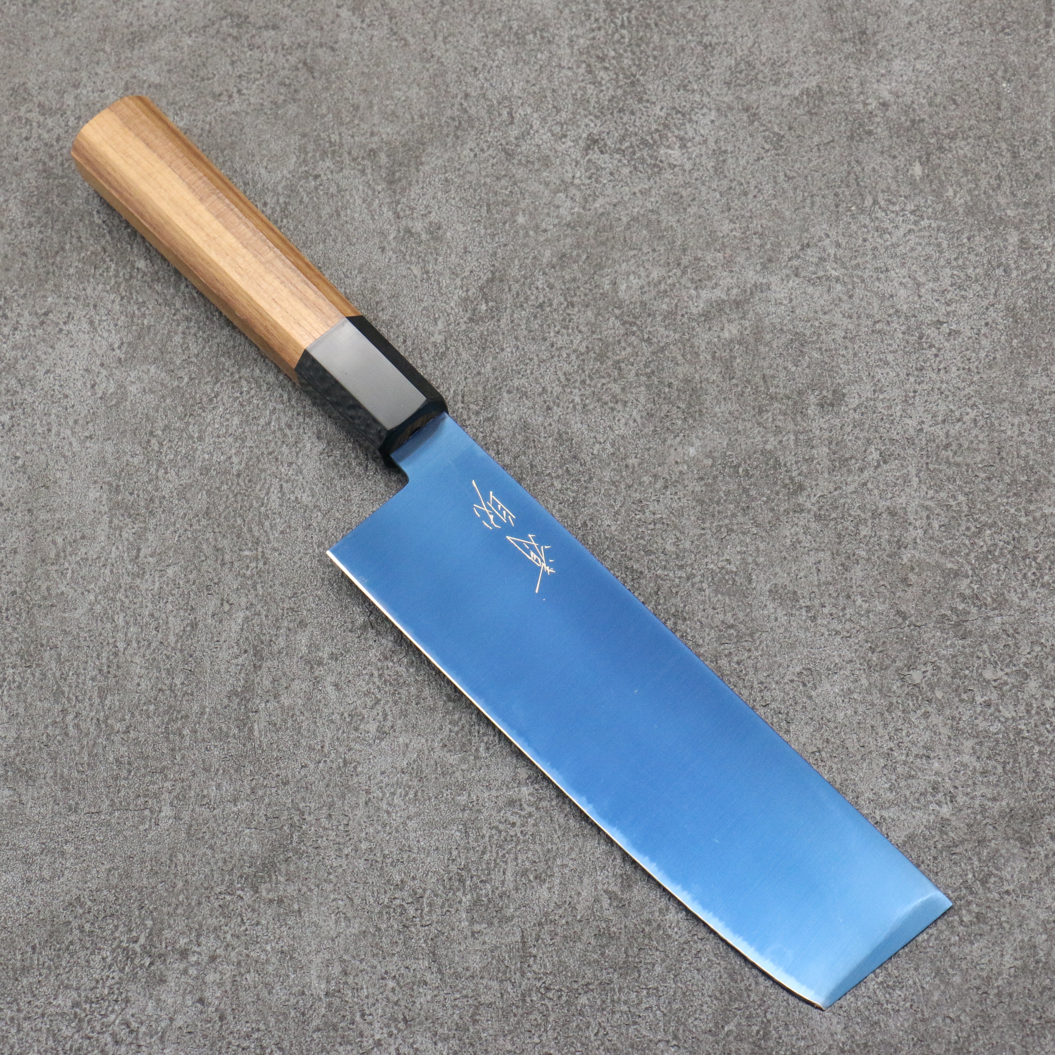Seisuke SK-85 Ion plating Nakiri 175mm Teak (ferrule: Black Plastic) Handle - Seisuke Knife