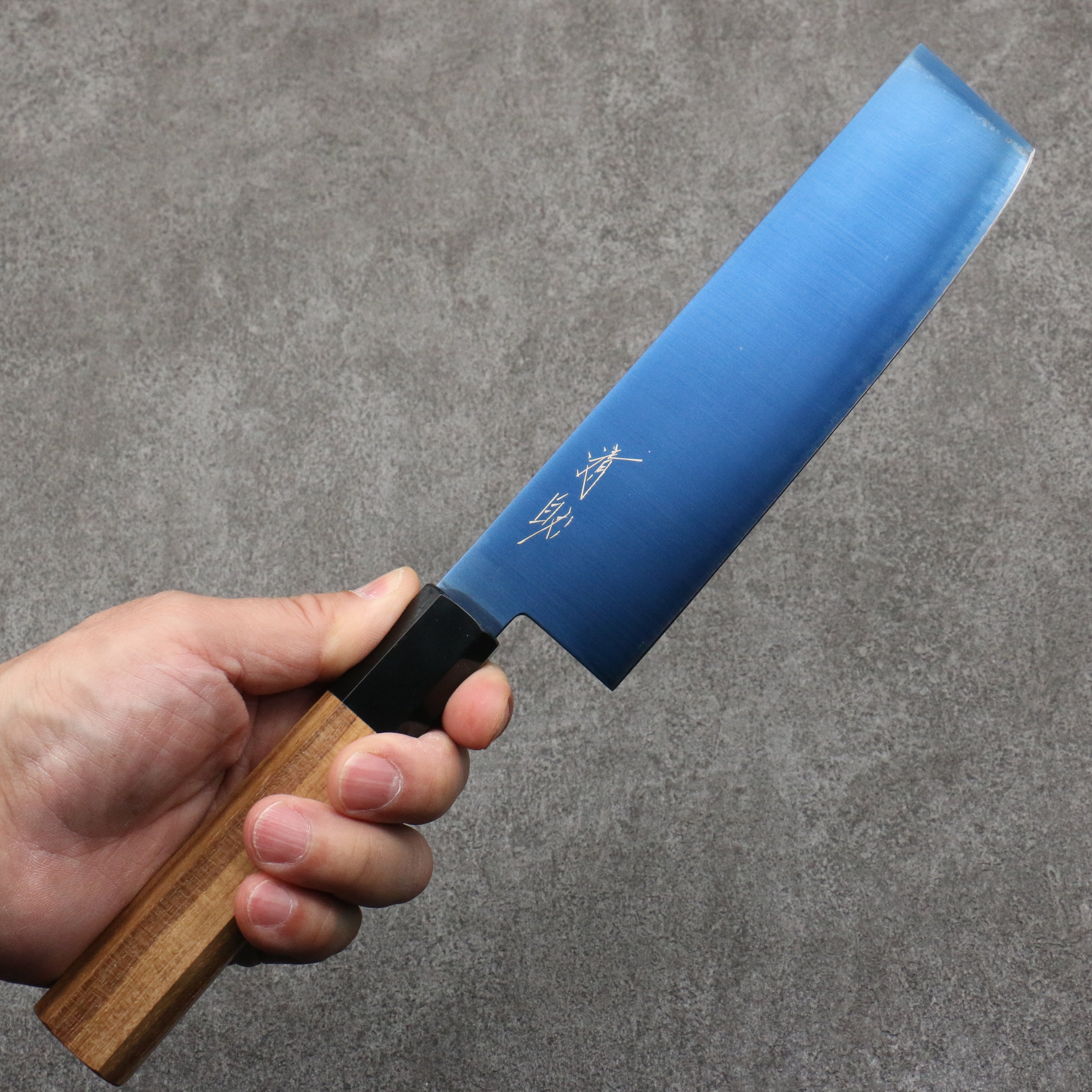 Seisuke SK-85 Ion plating Nakiri 175mm Teak (ferrule: Black Plastic) Handle - Seisuke Knife