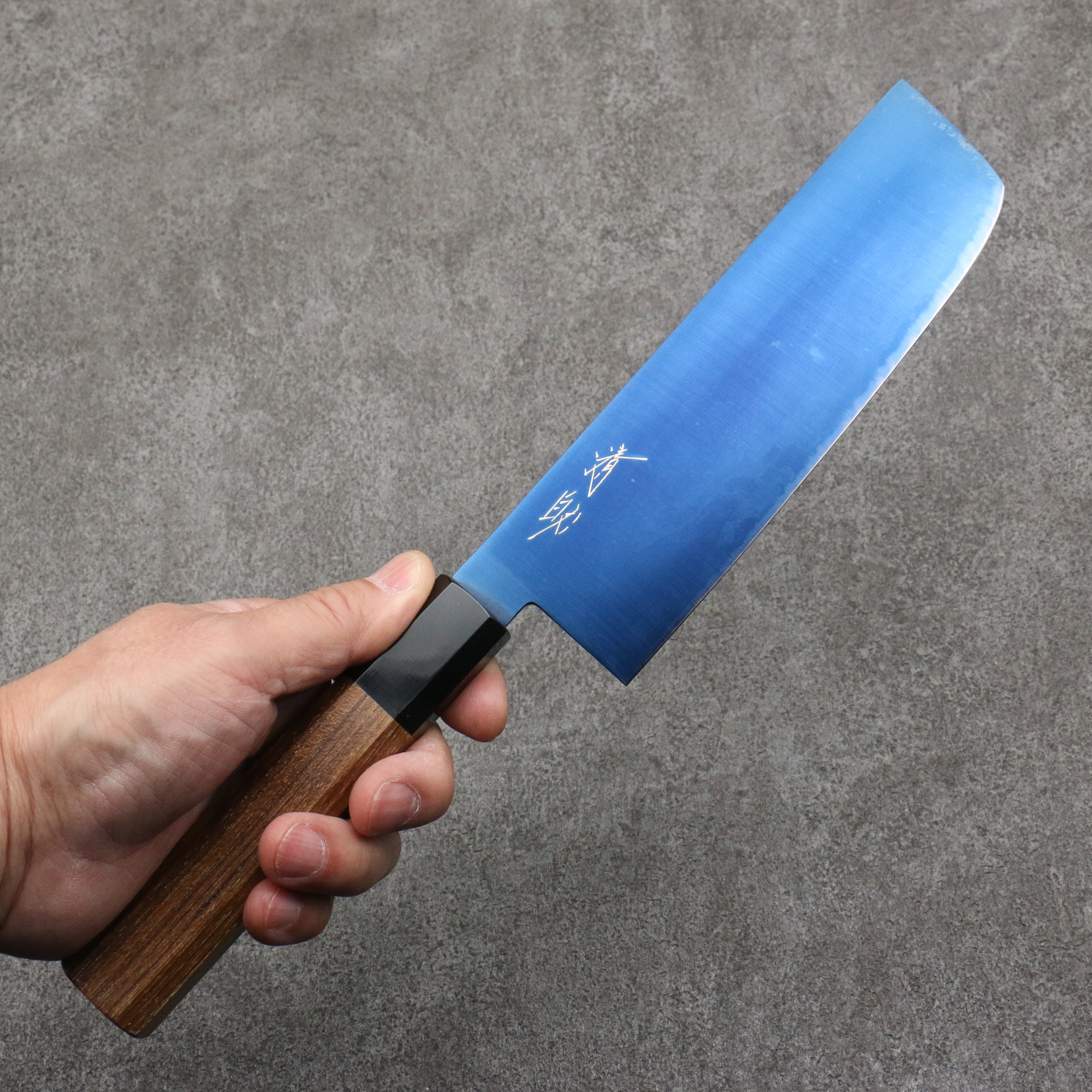 Seisuke SK-85 Ion plating Nakiri 160mm Teak (ferrule: Black Plastic) Handle - Seisuke Knife