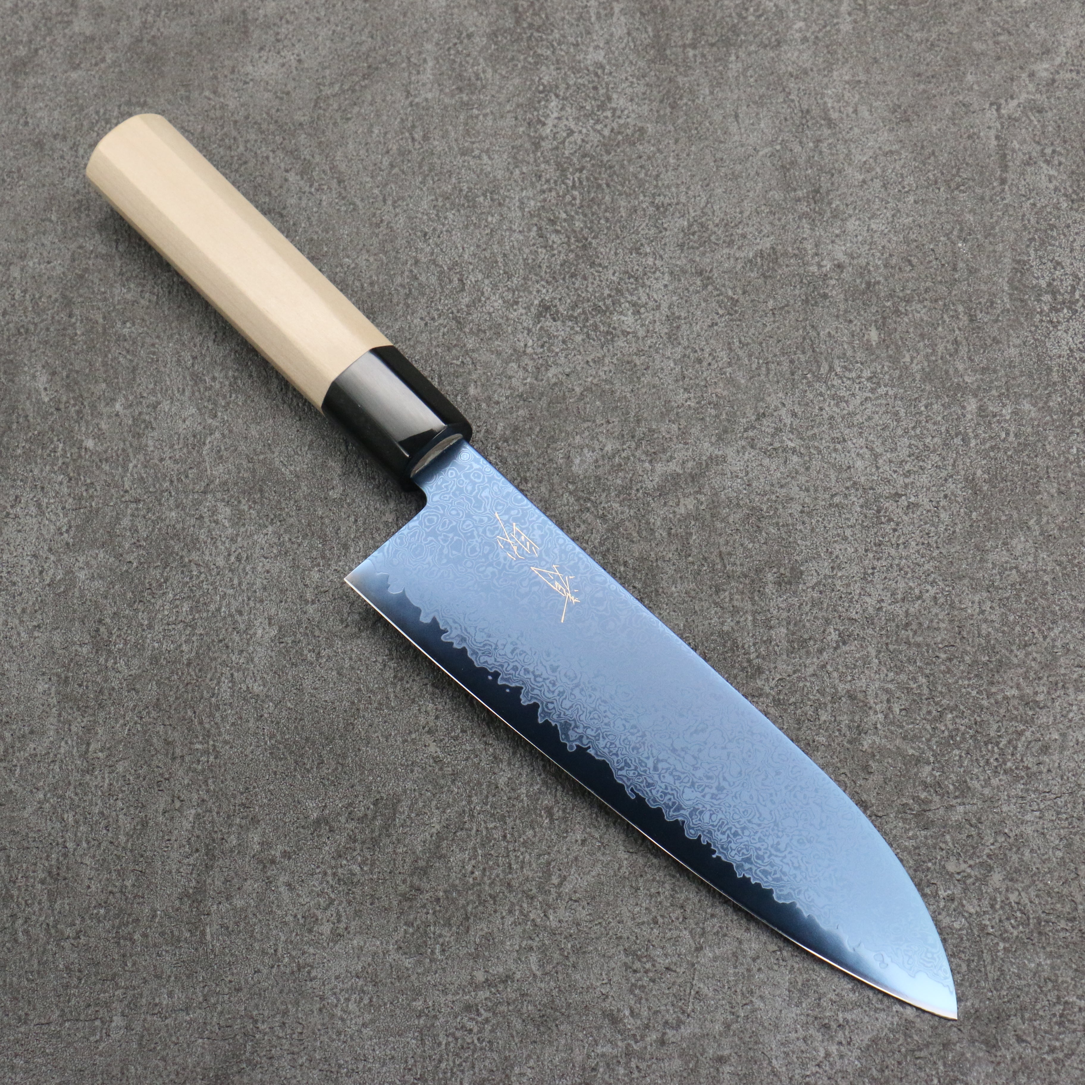 Seisuke VG10 Ion plating Damascus Santoku 180mm Magnolia Handle - Seisuke Knife