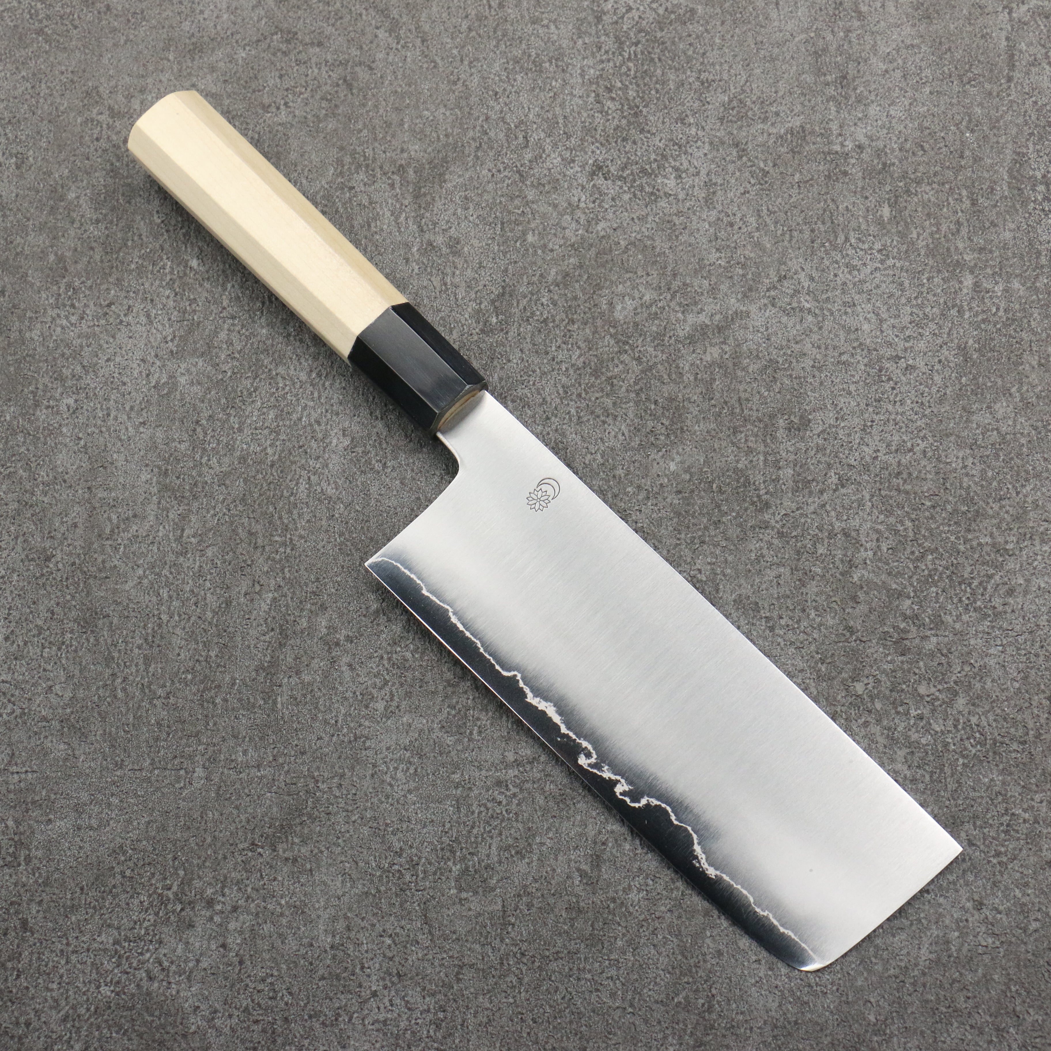 Kikuzuki Silver Steel No.3 Bokashi Nakiri 180mm Magnolia Handle - Seisuke Knife