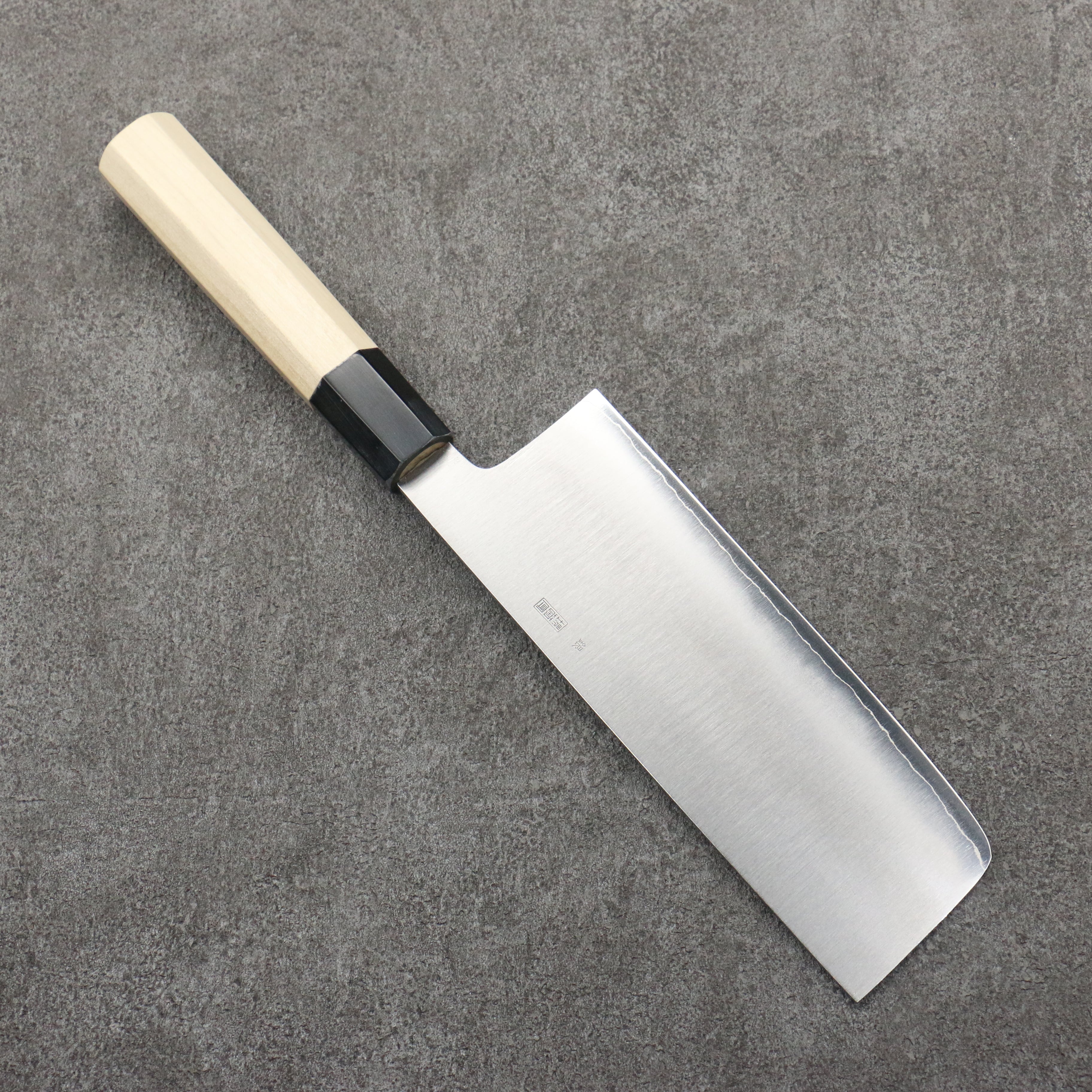 Kikuzuki Silver Steel No.3 Bokashi Nakiri 180mm Magnolia Handle - Seisuke Knife