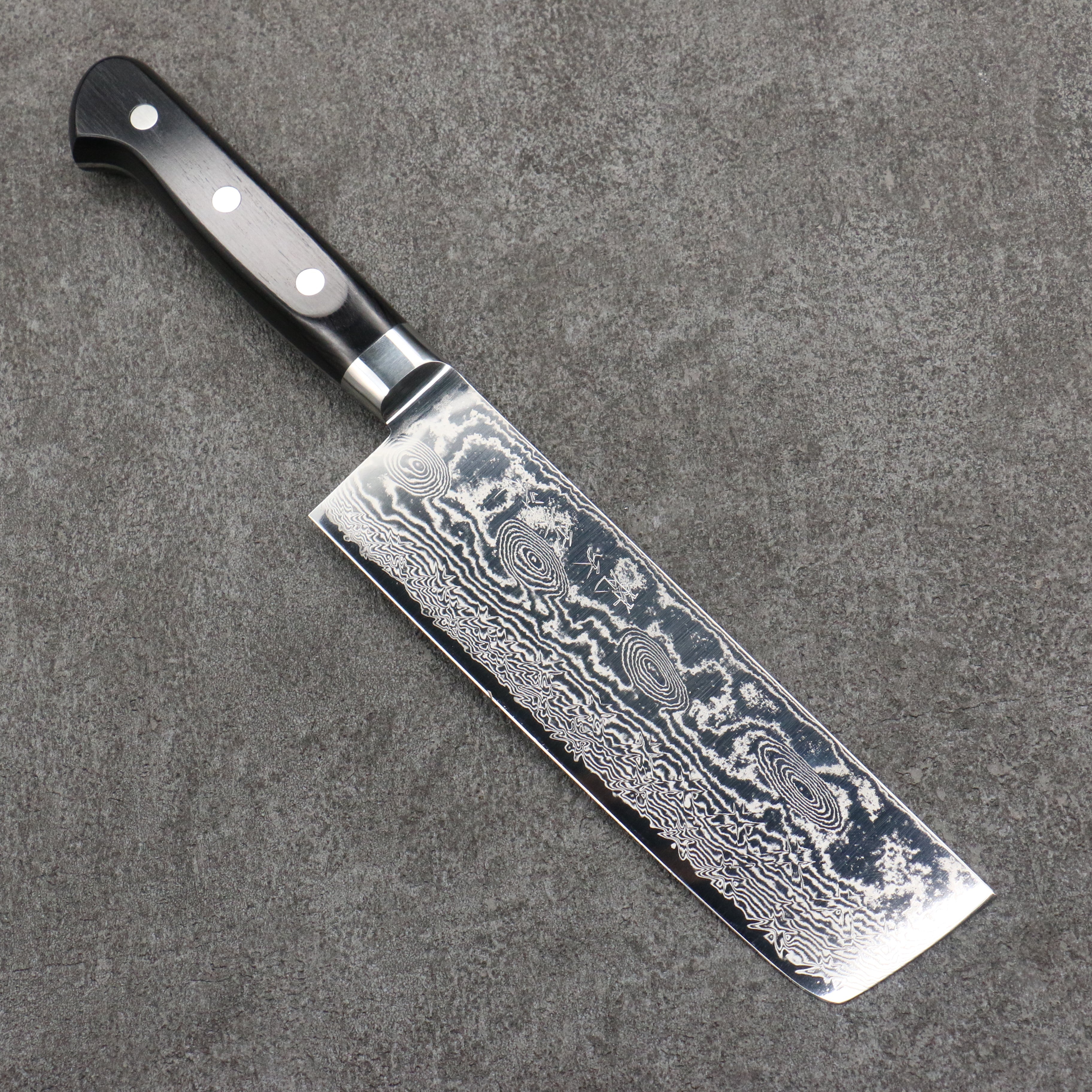 Ryusen Bonten Unryu VG10 63 Layer Damascus Usuba 165mm Black Pakka wood Handle - Seisuke Knife