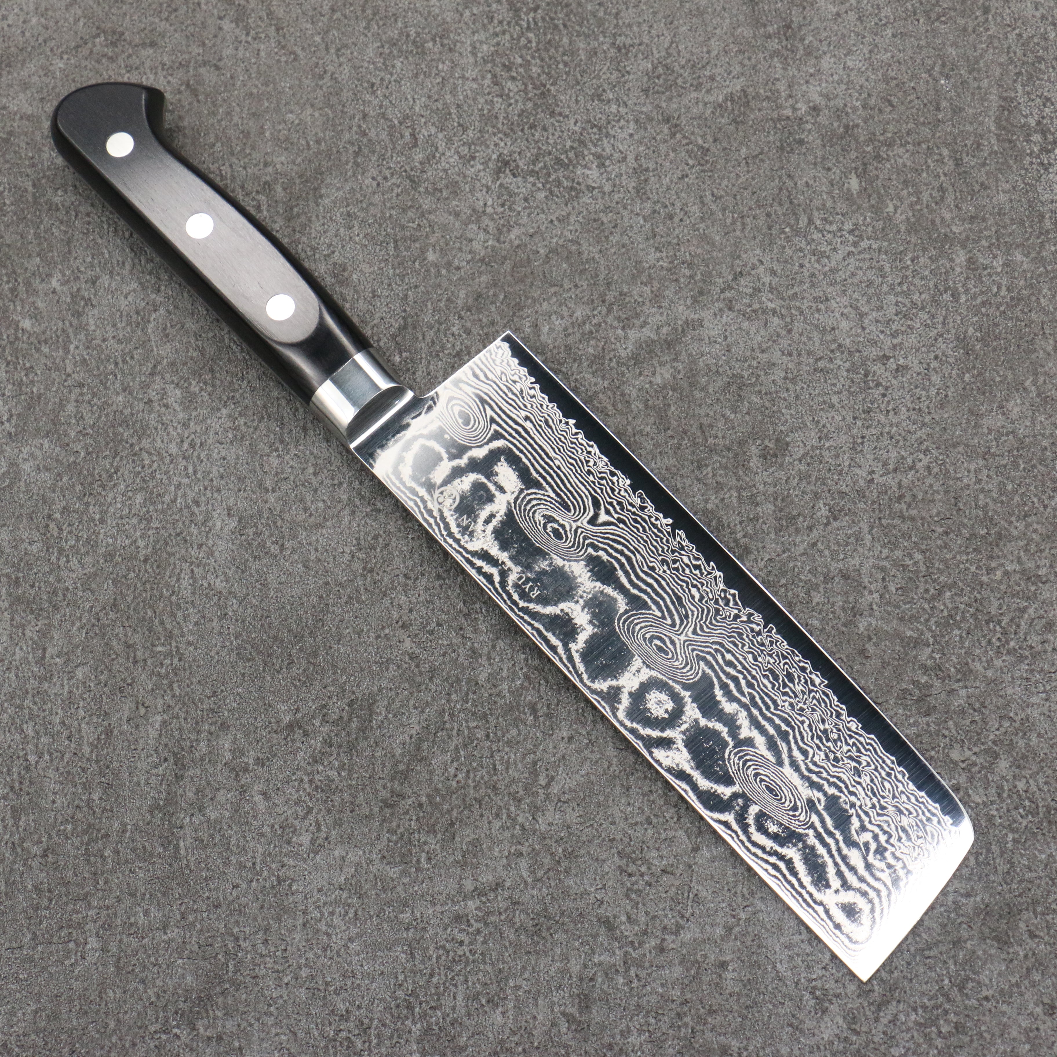 Ryusen Bonten Unryu VG10 63 Layer Damascus Usuba 165mm Black Pakka wood Handle - Seisuke Knife