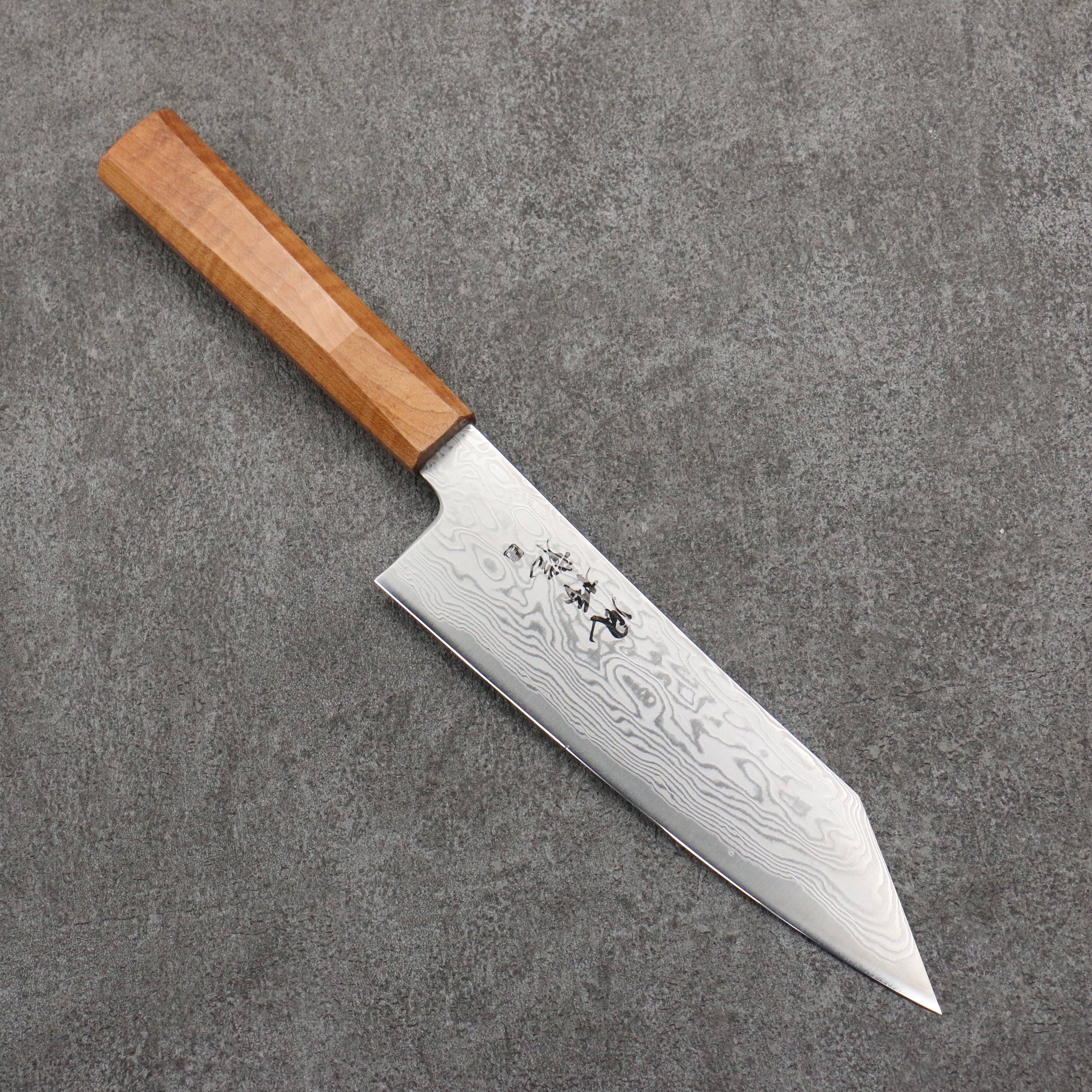 Ryusen Fukakuryu ATS314 63 Layer Damascus Kiritsuke Santoku 170mm Curly Maple Handle - Seisuke Knife
