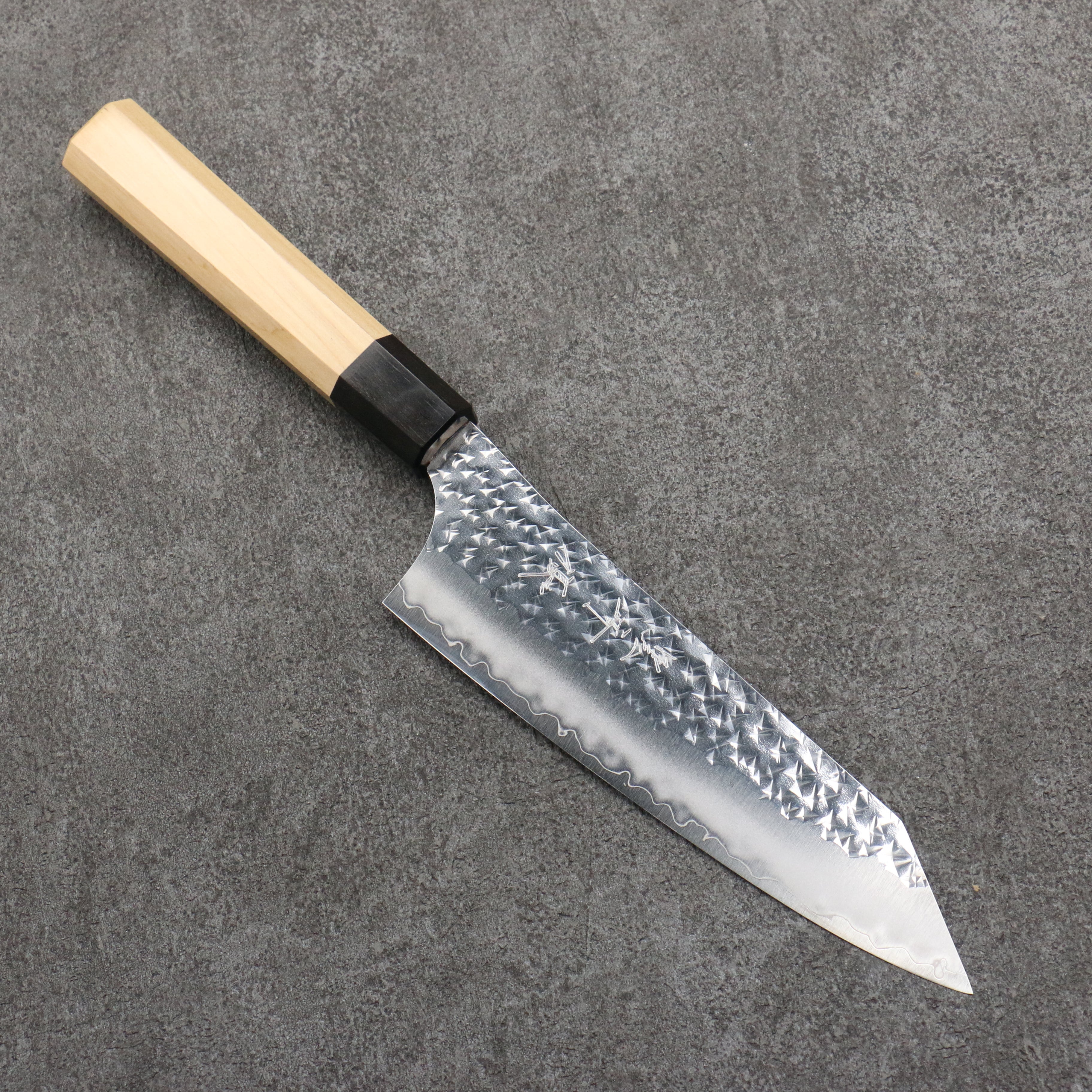 Yu Kurosaki Senko Ei SG2 Hammered Bunka 165mm Aomori Hiba���(Ferrule: Brown) Handle - Seisuke Knife