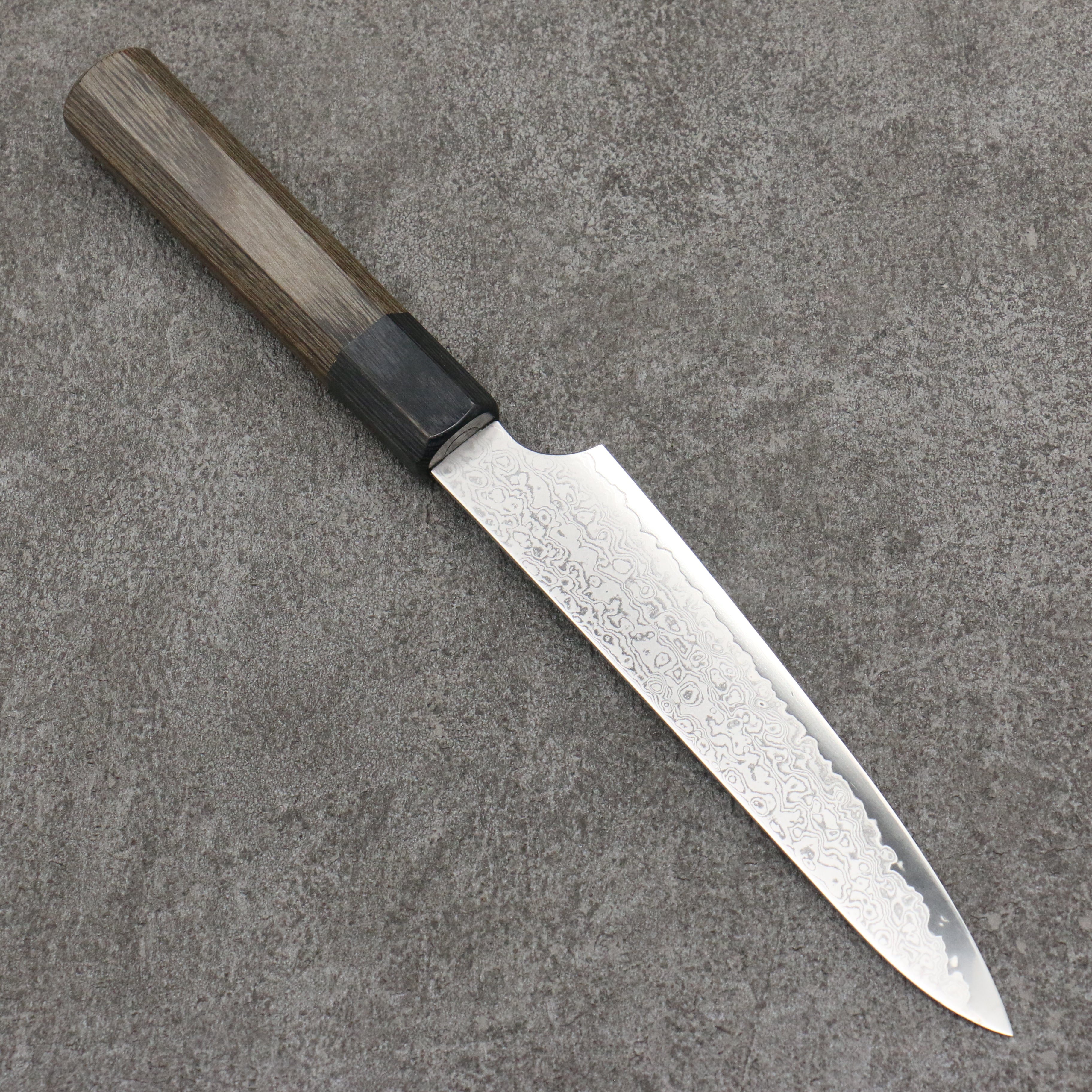 Kanjyo VG10 Damascus Petty-Utility 150mm Gray Pakkawood Handle - Seisuke Knife