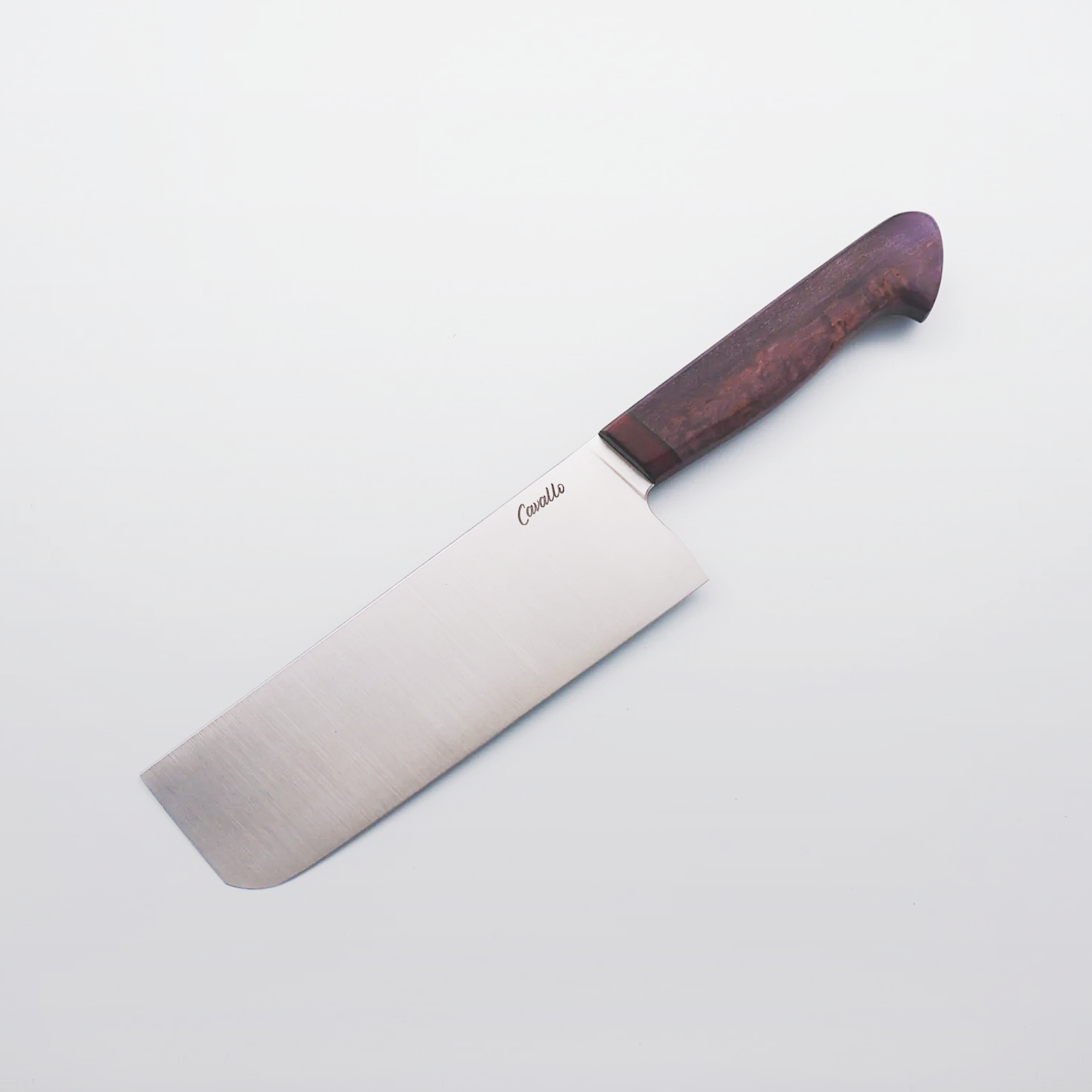 Acre Nakiri 6.5" Violet Dyed Birch Handle (Ryan) - Seisuke Knife