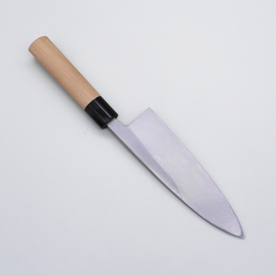 Seisuke TAKUMI Trade-In Masamoto White Steel No.2 Kasumi Deba 180mm Magnolia & Buffalo Horn Handle with Saya