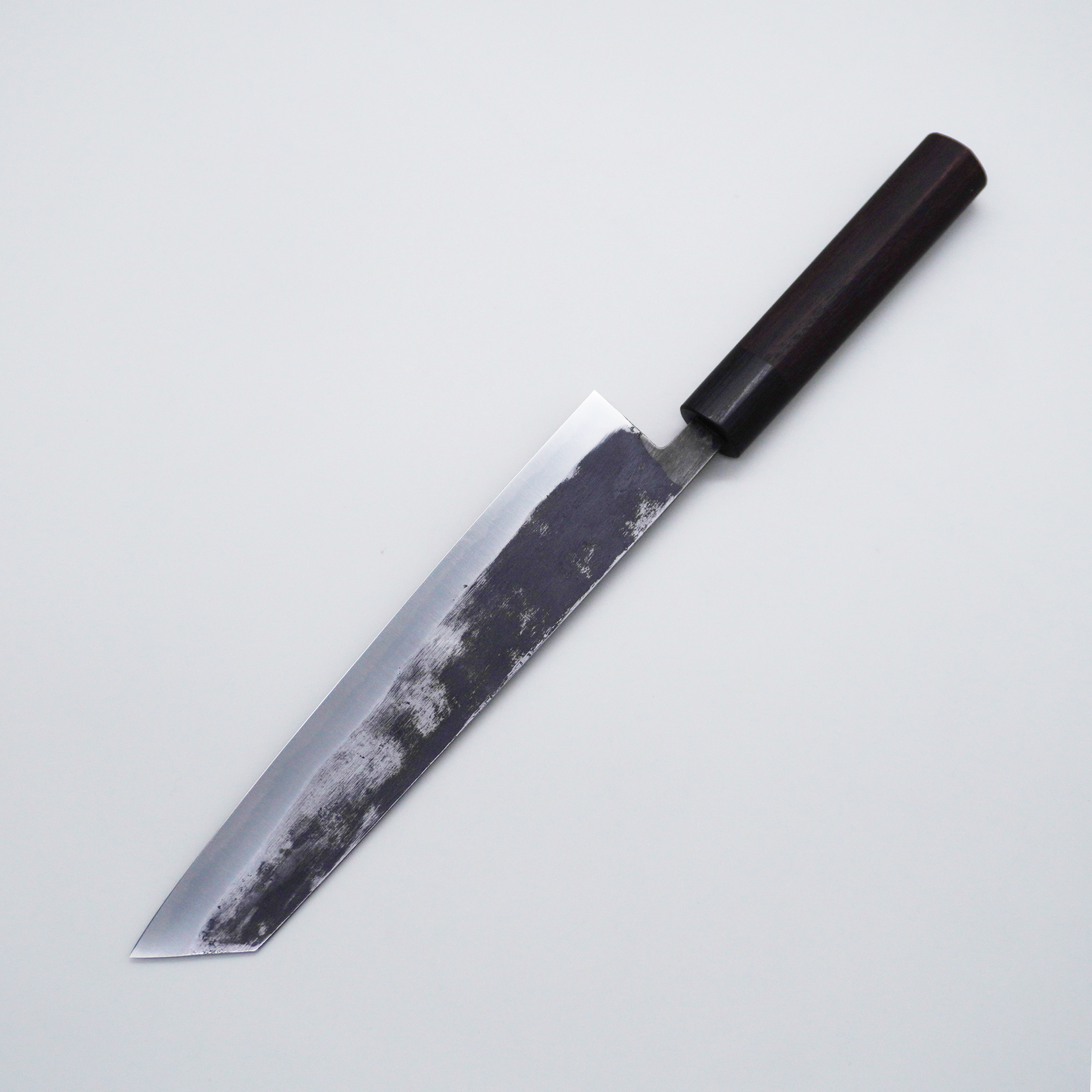 Seisuke TAKUMI Trade-In Moritaka Hamono Blue Steel Kiritsuke Gyuto 240mm Shitan (Rosewood) Handle with Buffalo Horn Ferrule - Seisuke Knife