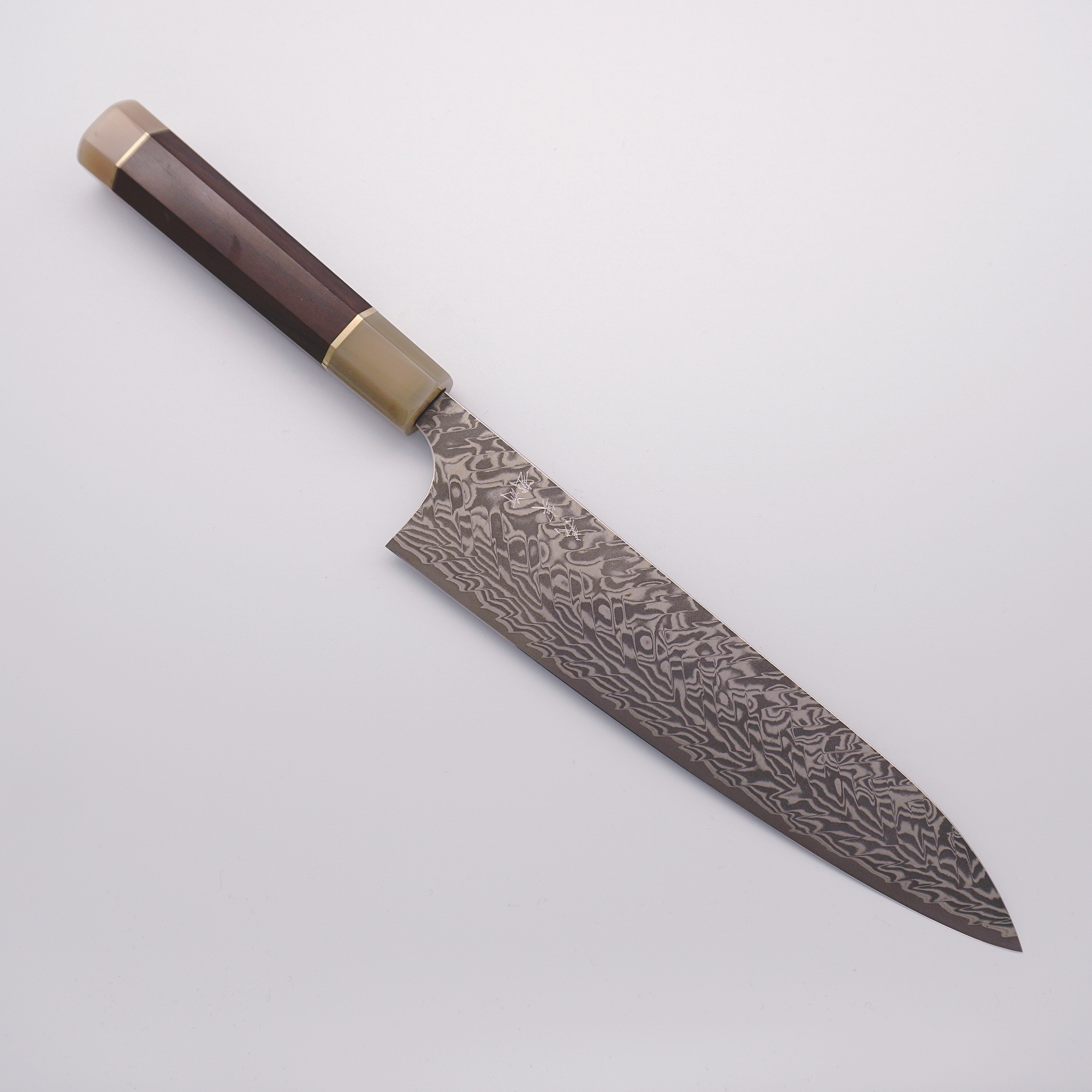 Yoshimi Kato SG2 Damascus Gyuto 210mm Ebony with Ring Handle - Seisuke Knife