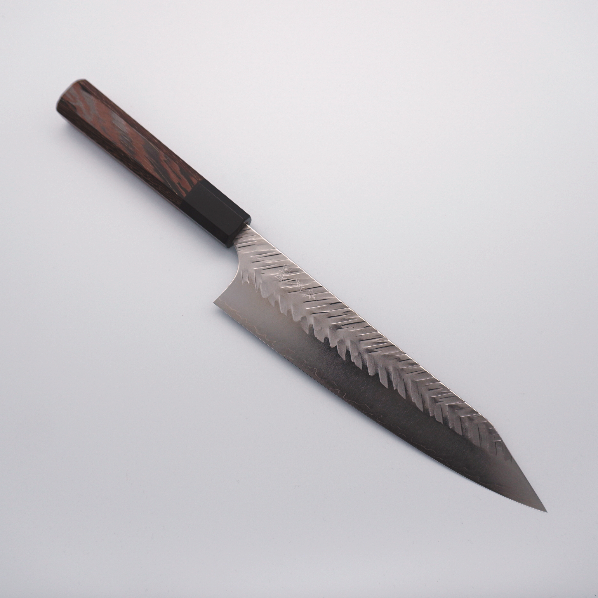 Yoshimi Kato SG2 V-Hammered Kiritsuke Gyuto 210mm Wenge Handle - Seisuke Knife