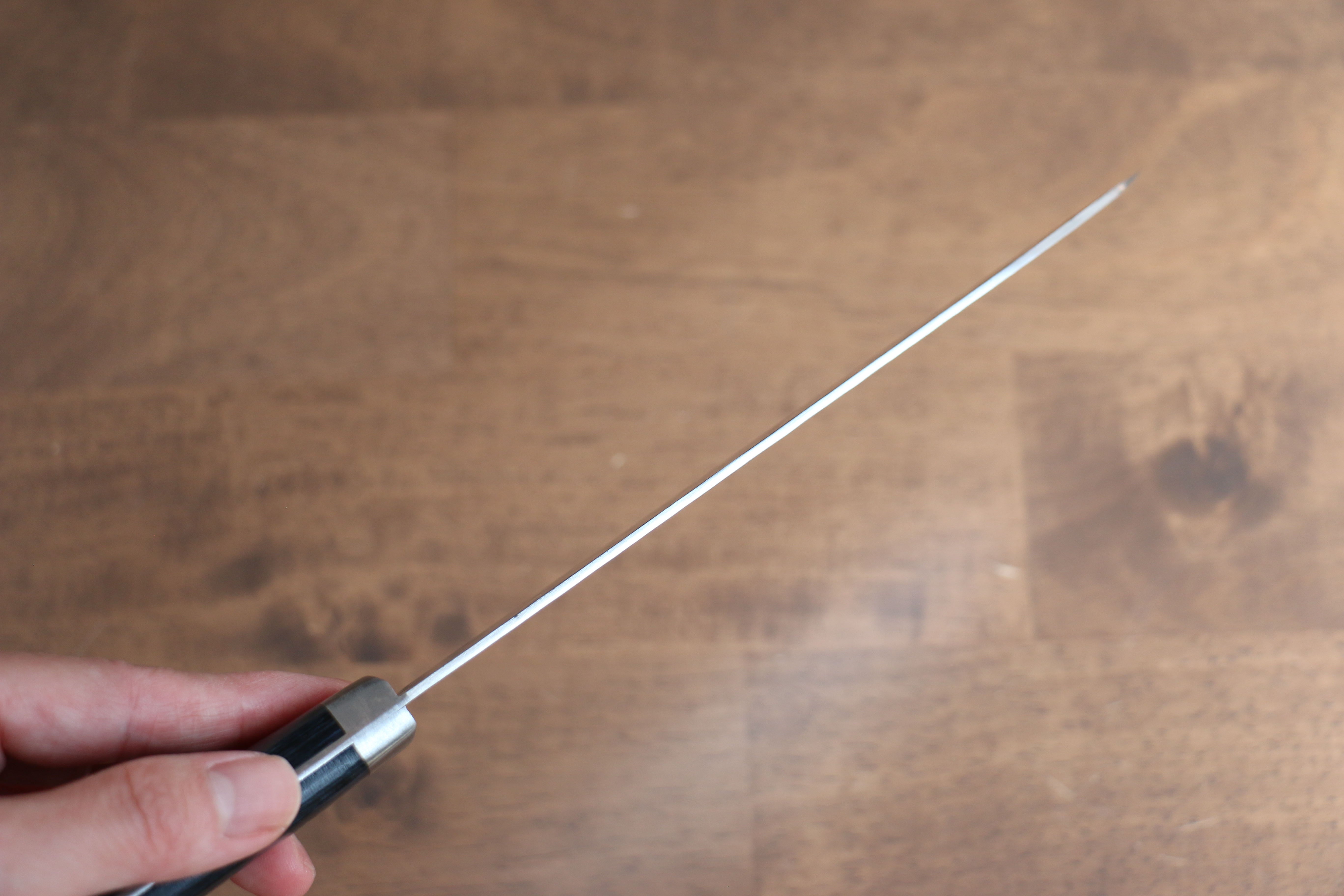 Kunihira Kokuryu VG10 Hammered Damascus Santoku 170mm Navy blue Pakka wood Handle - Seisuke Knife