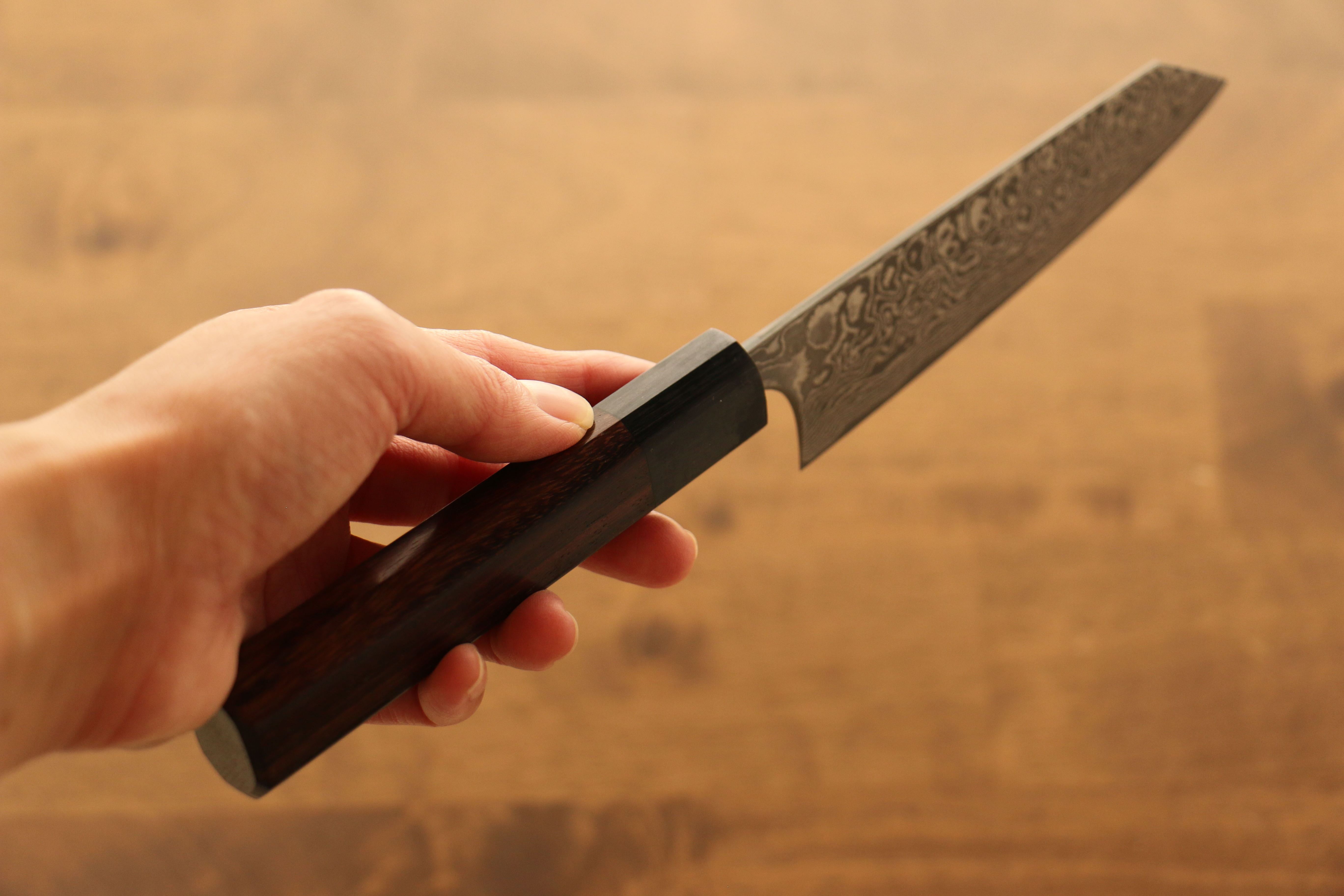 Masakage Kumo VG10 Damascus Small Bunka 120mm with Shitan Handle - Seisuke Knife