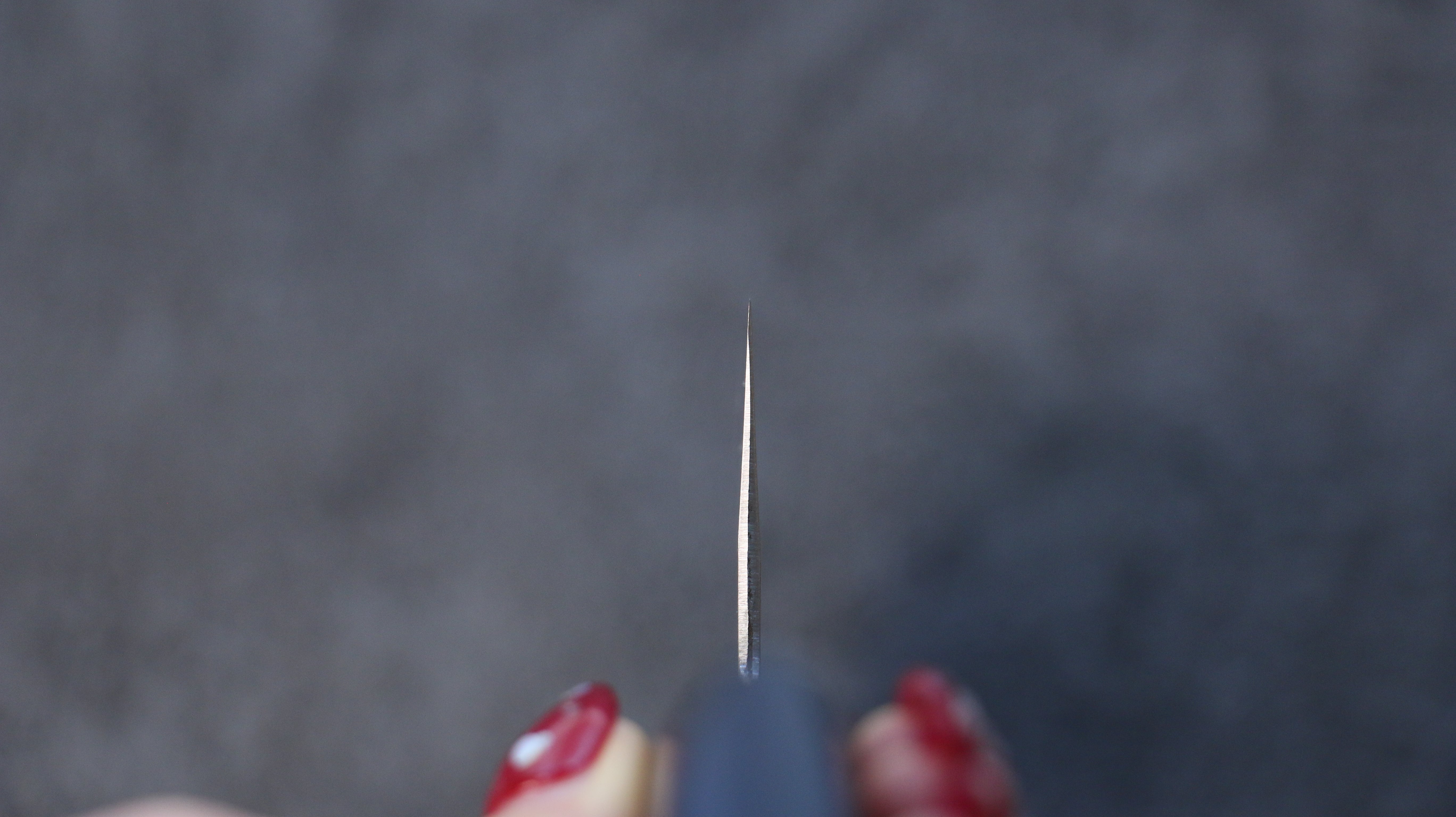 Kunihira Kokuryu VG10 Hammered Nakiri 165mm with Blue Pakkawood Handle - Seisuke Knife